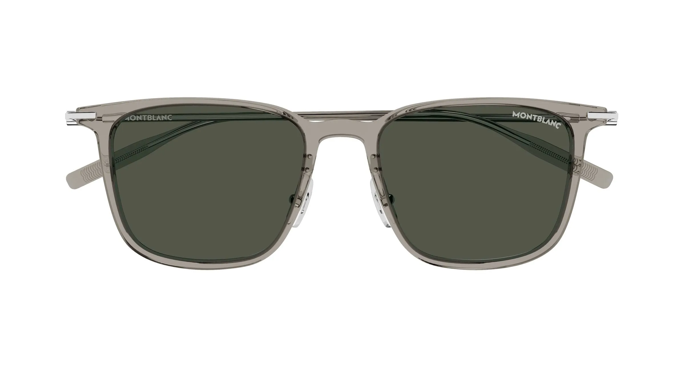 Montblanc MB0354S 007 Occhiali da sole Iniettato Grigio Fumo Squadrata Antiriflesso - immagine 2