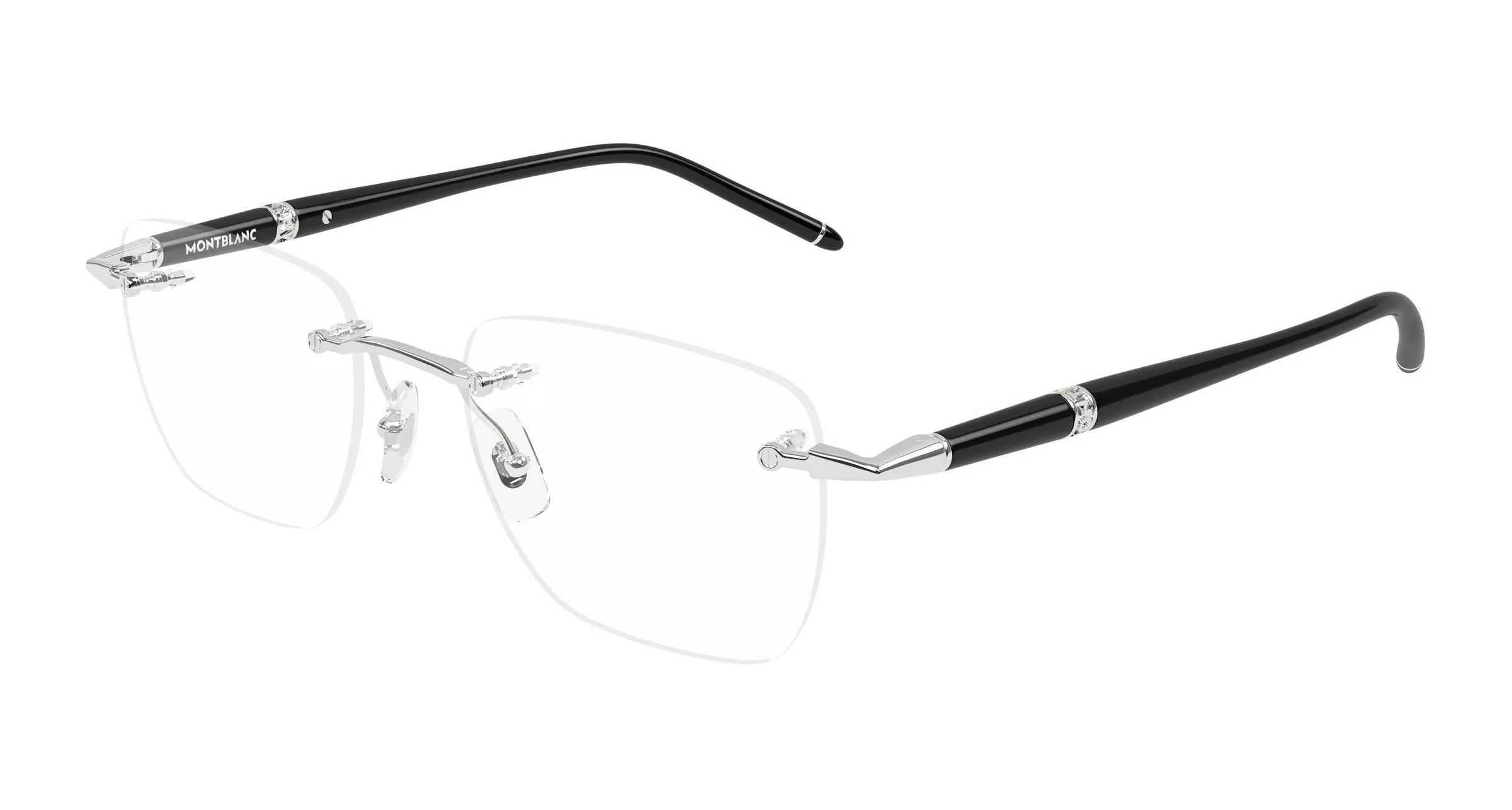 Montblanc MB0346O 004 Montature da vista Metallo Argento Trasparente Squadrata - immagine 1