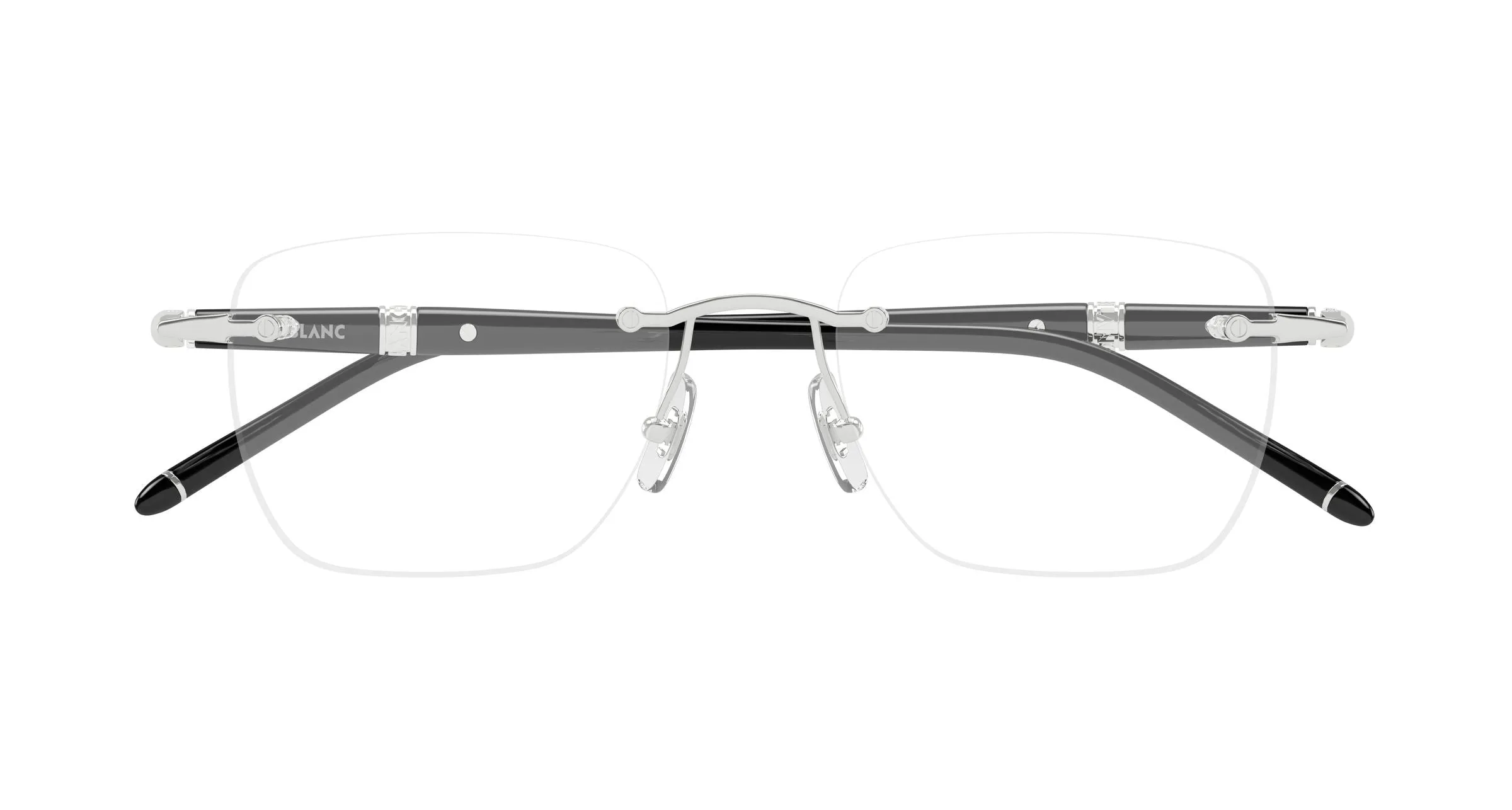 Montblanc MB0346O 004 Montature da vista Metallo Argento Trasparente Squadrata - immagine 2