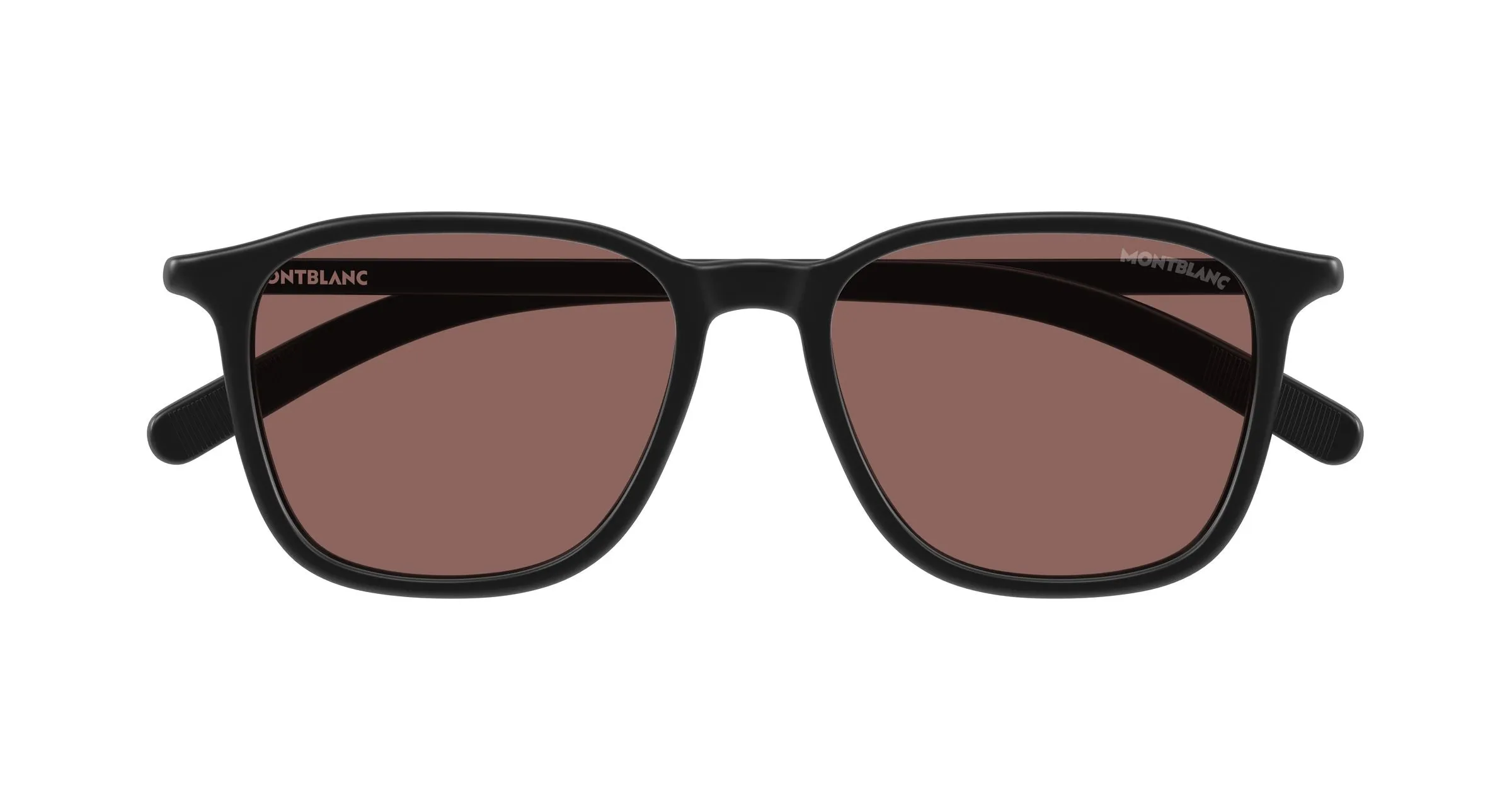 Montblanc MB0325S 005 Occhiali da sole Acetato Nero Rosso Rotonda Antiriflesso - immagine 2