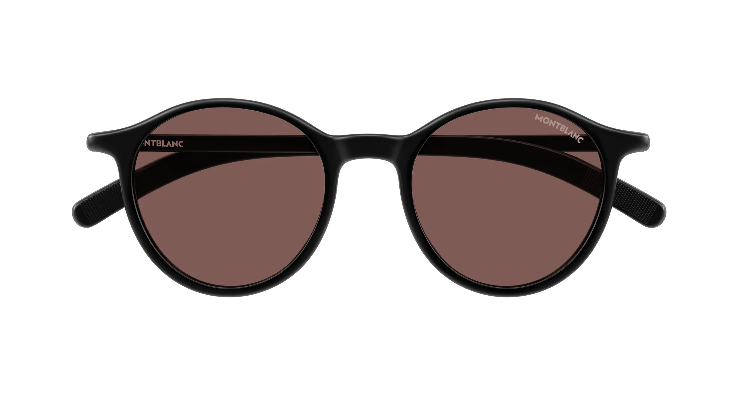 Montblanc MB0324S 006 Occhiali da sole Acetato Nero Rosso Rotonda Antiriflesso - immagine 2