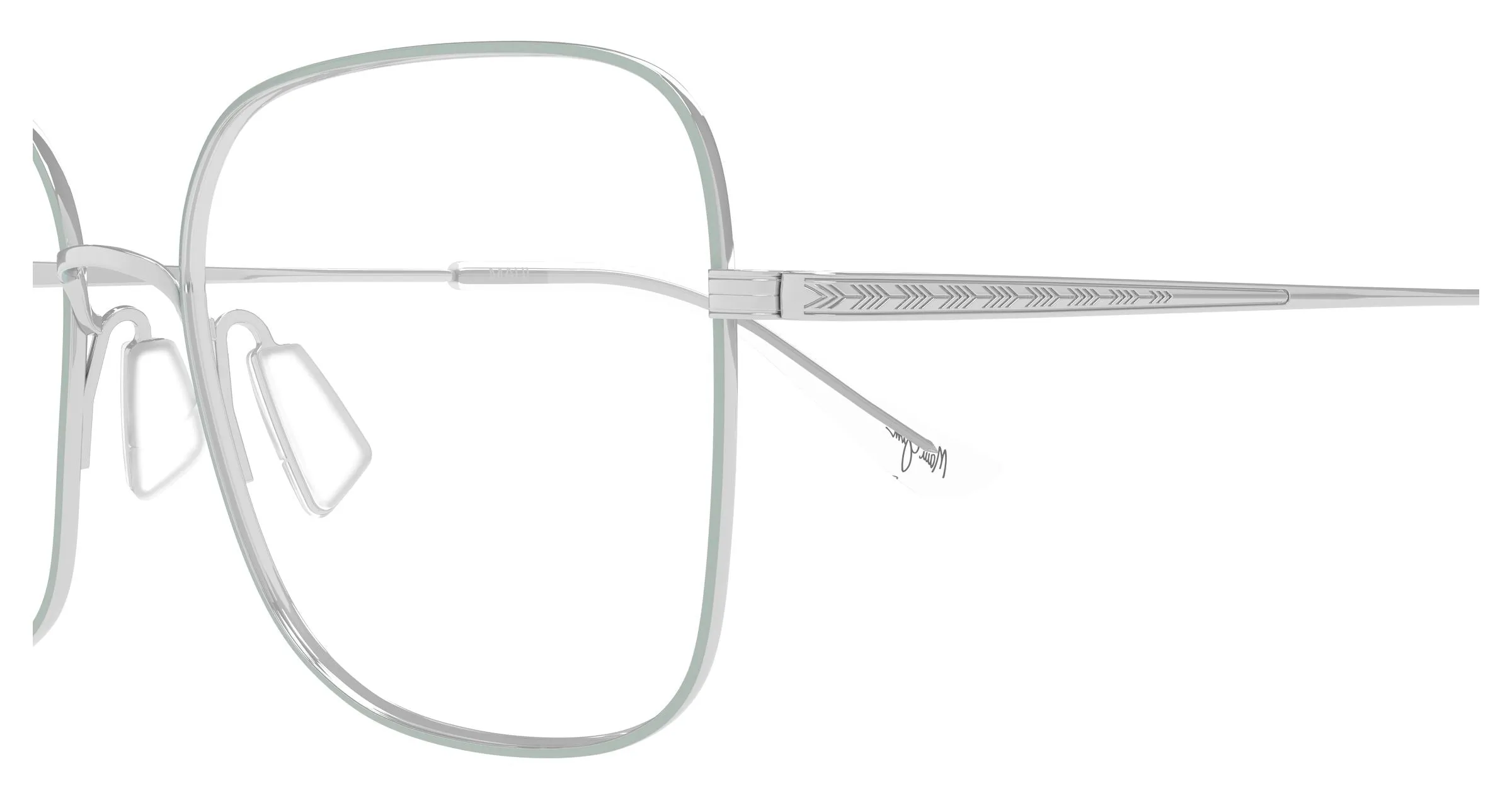 Maui Jim MJ2186O 004 Montature da vista Titanio Argento Trasparente Squadrata - immagine 3