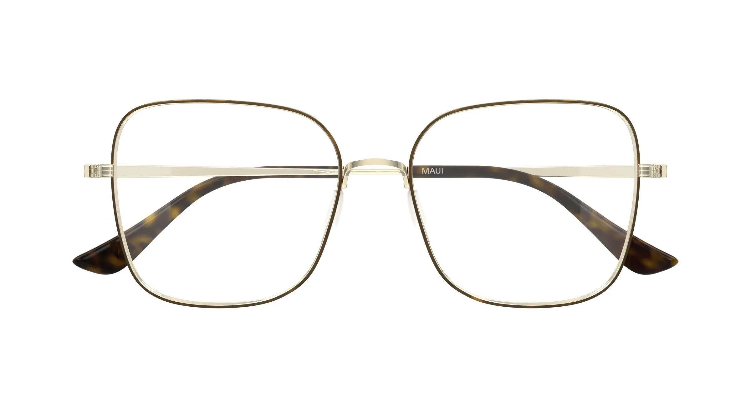 Maui Jim MJ2186O 003 Montature da vista Titanio Oro Trasparente Squadrata - immagine 2