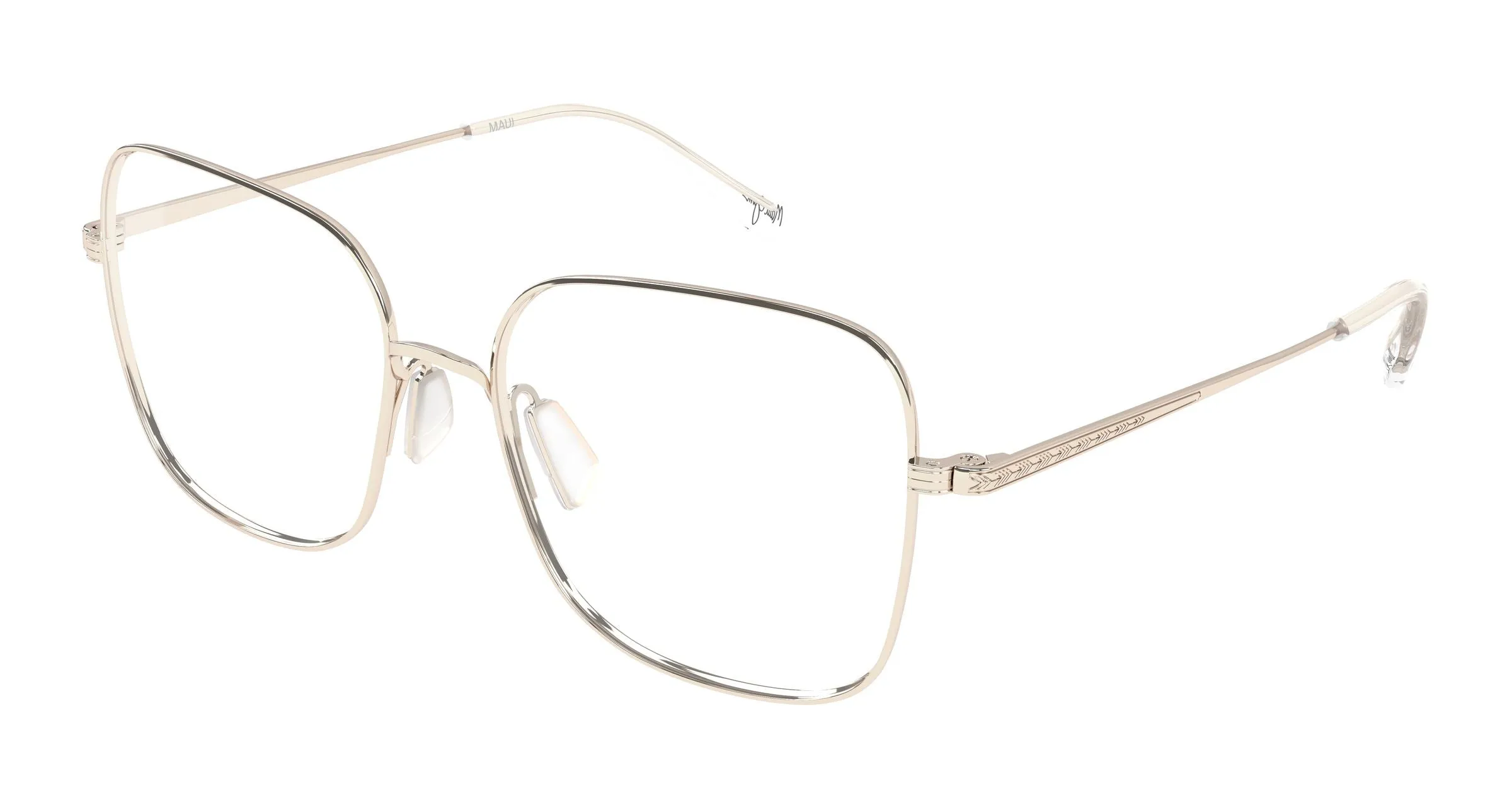 Maui Jim MJ2186O 002 Montature da vista Titanio Rosa Trasparente Squadrata - immagine 1