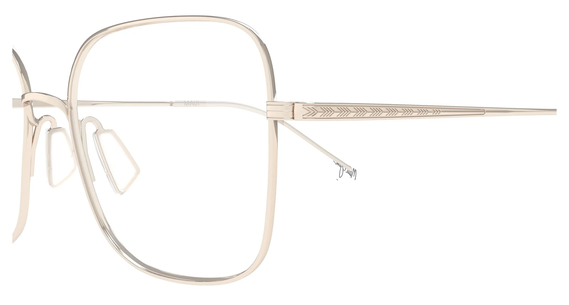 Maui Jim MJ2186O 002 Montature da vista Titanio Rosa Trasparente Squadrata - immagine 3