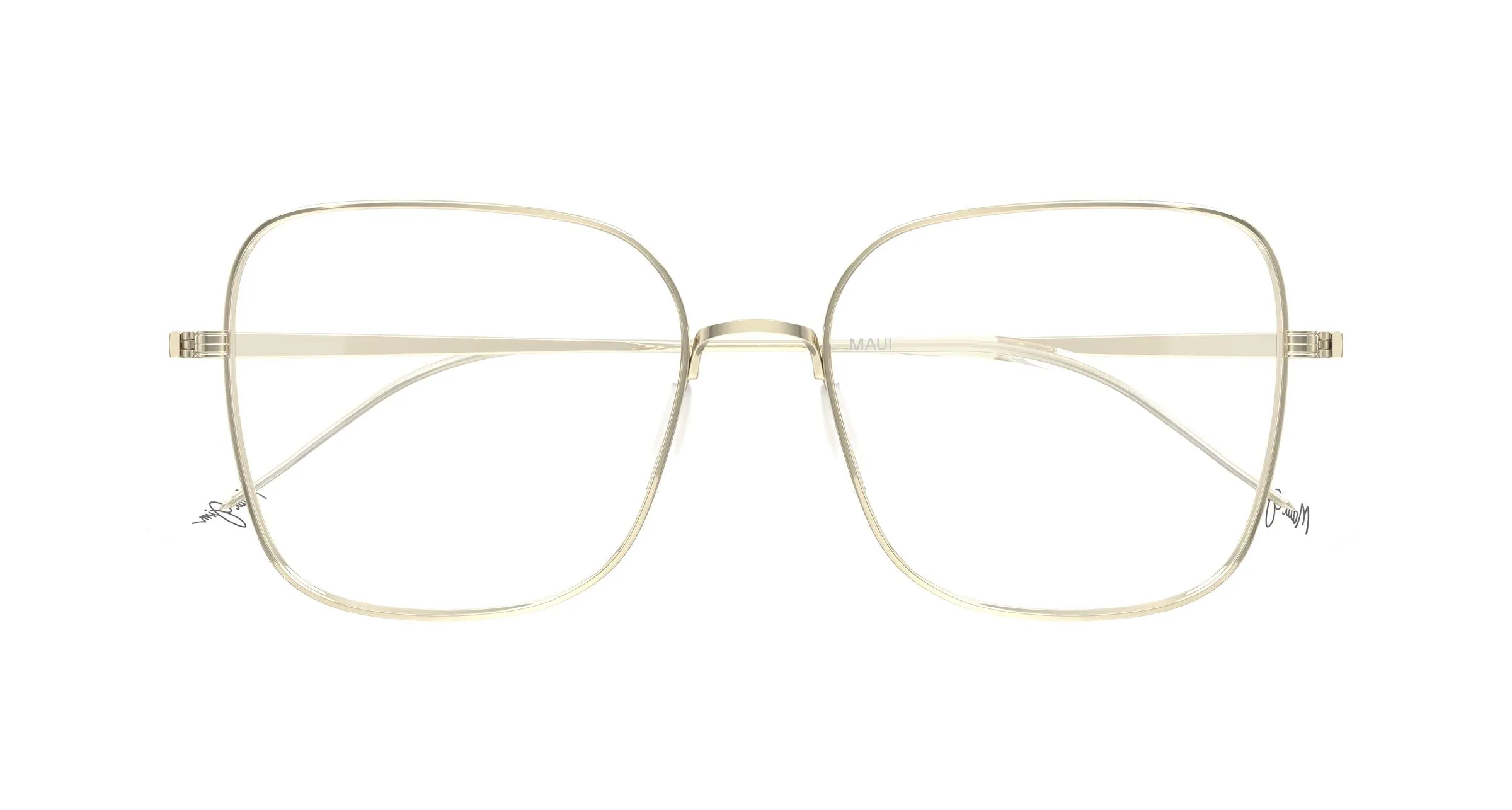 Maui Jim MJ2186O 001 Montature da vista Titanio Oro Trasparente Squadrata - immagine 2