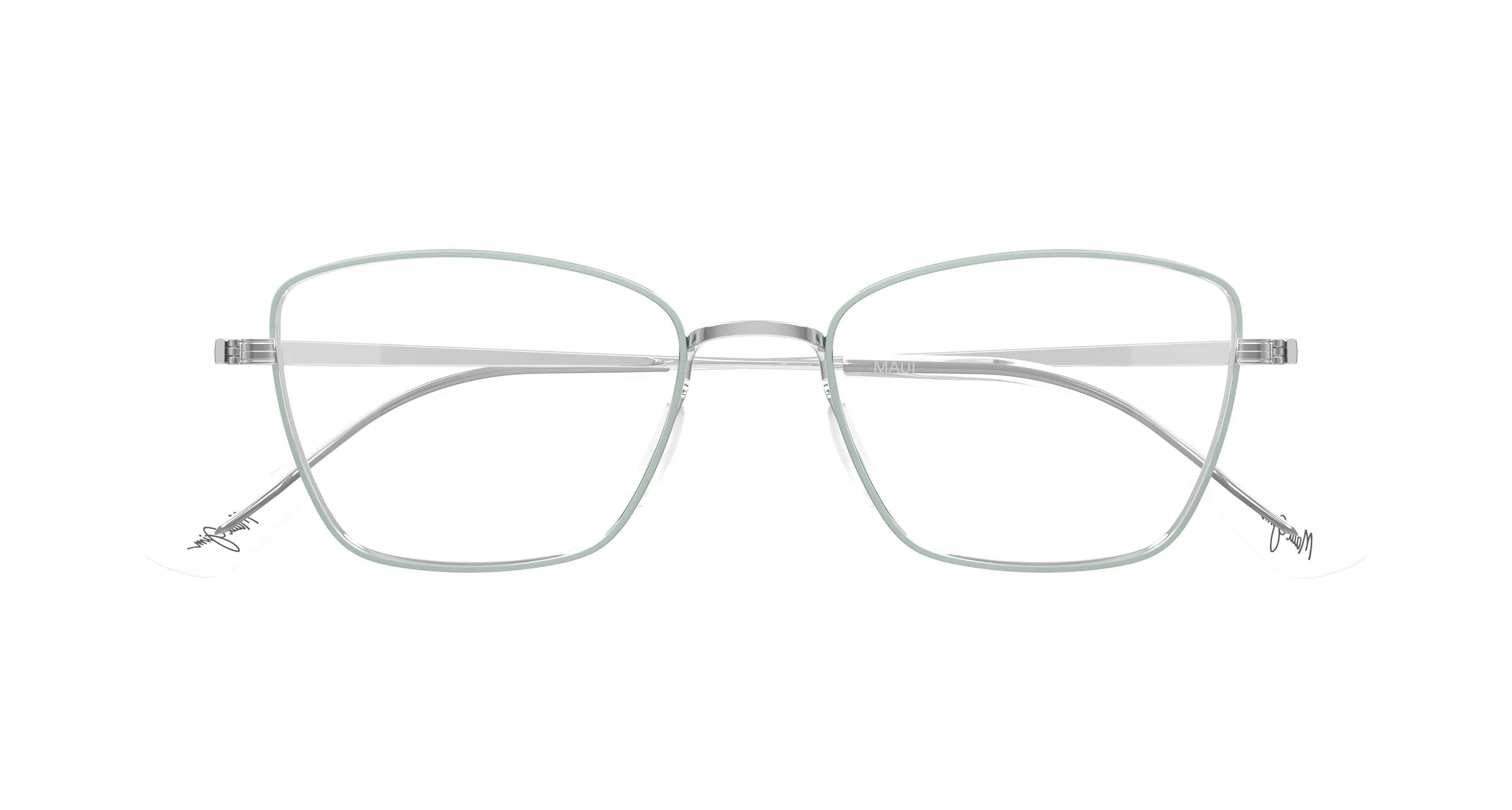 Maui Jim MJ2185O 004 Montature da vista Titanio Argento Trasparente Cat Eye - immagine 2