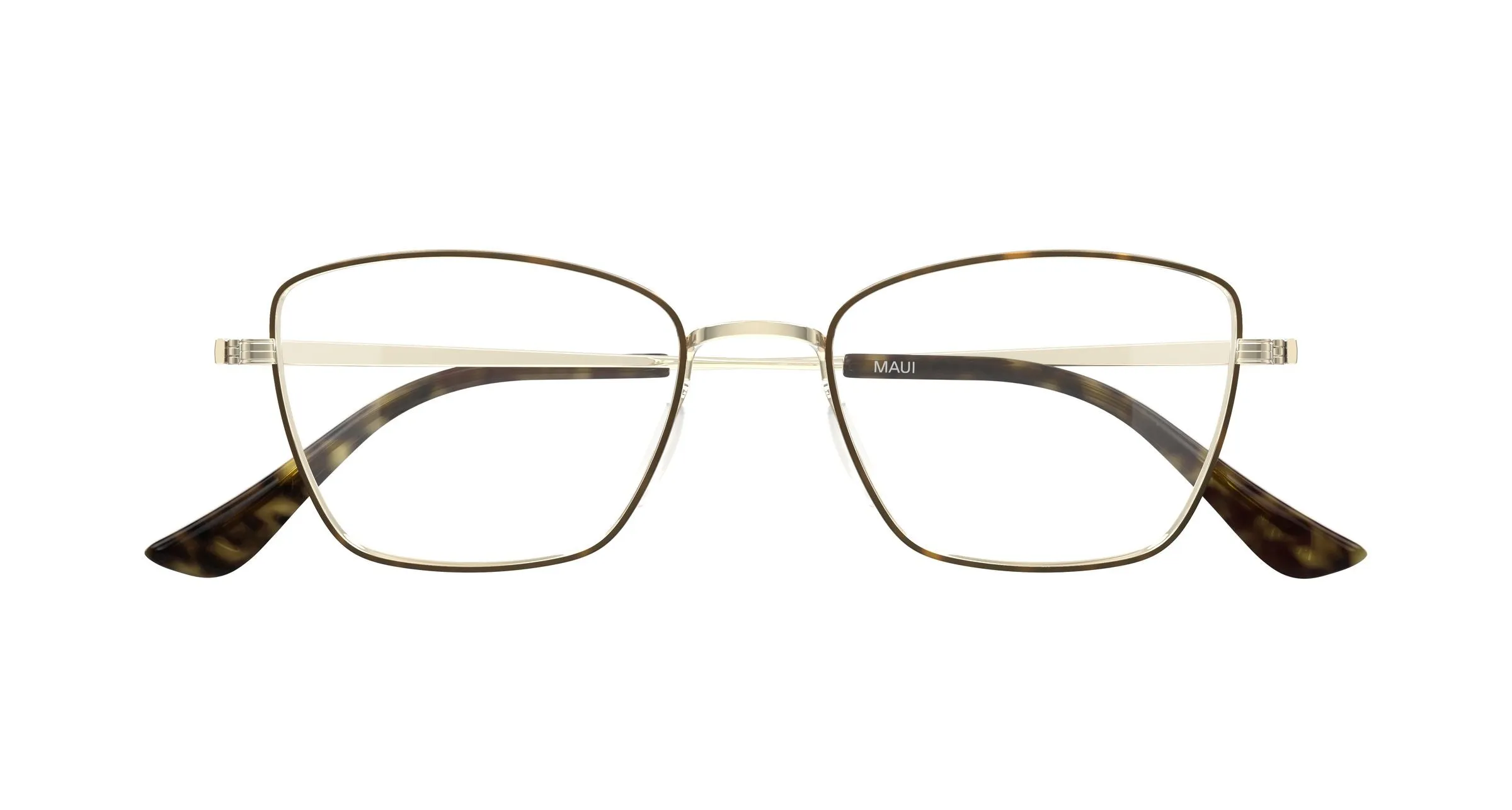 Maui Jim MJ2185O 003 Montature da vista Titanio Oro Trasparente Cat Eye - immagine 2