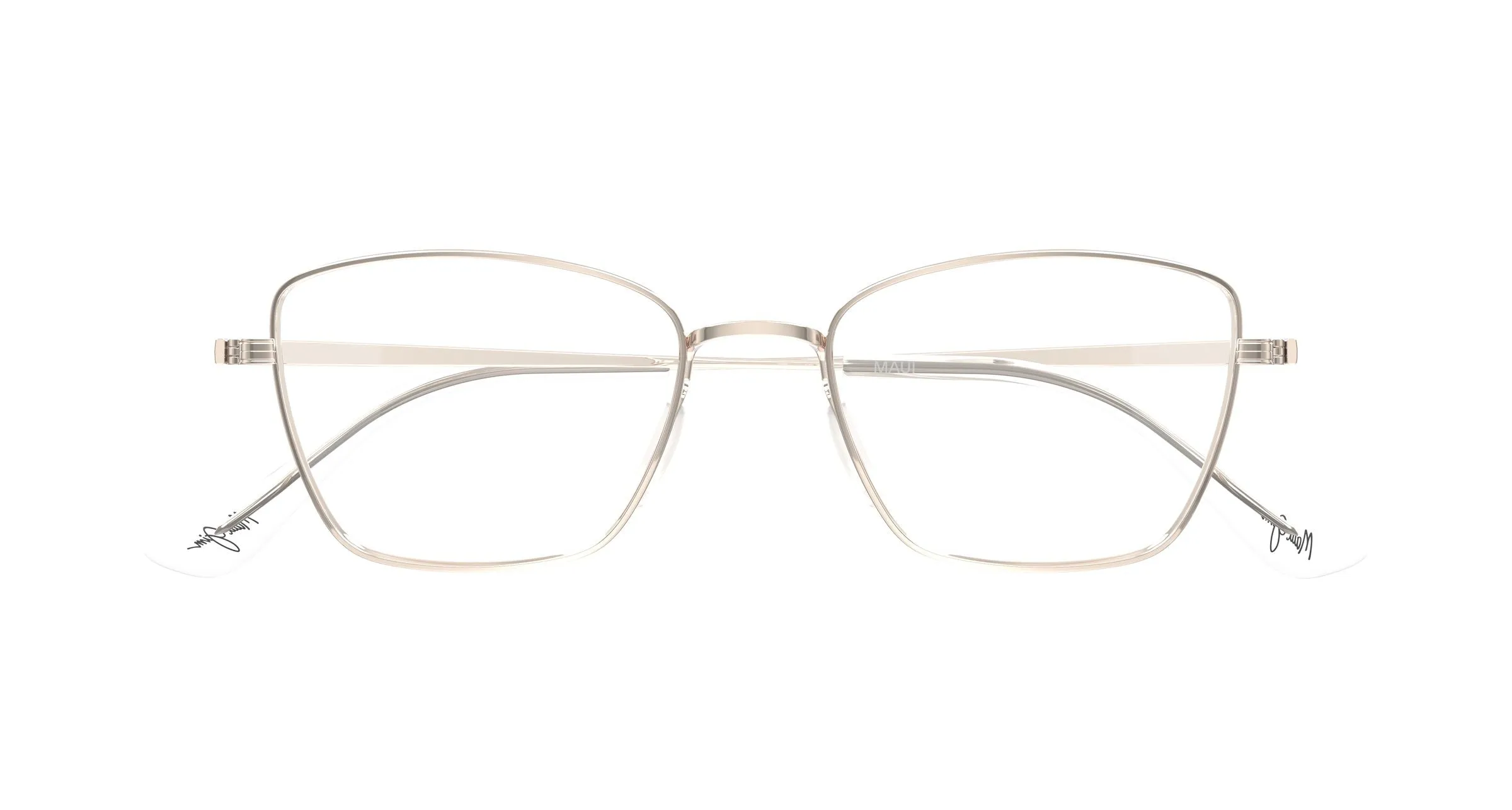 Maui Jim MJ2185O 002 Montature da vista Titanio Rosa Trasparente Cat Eye - immagine 2