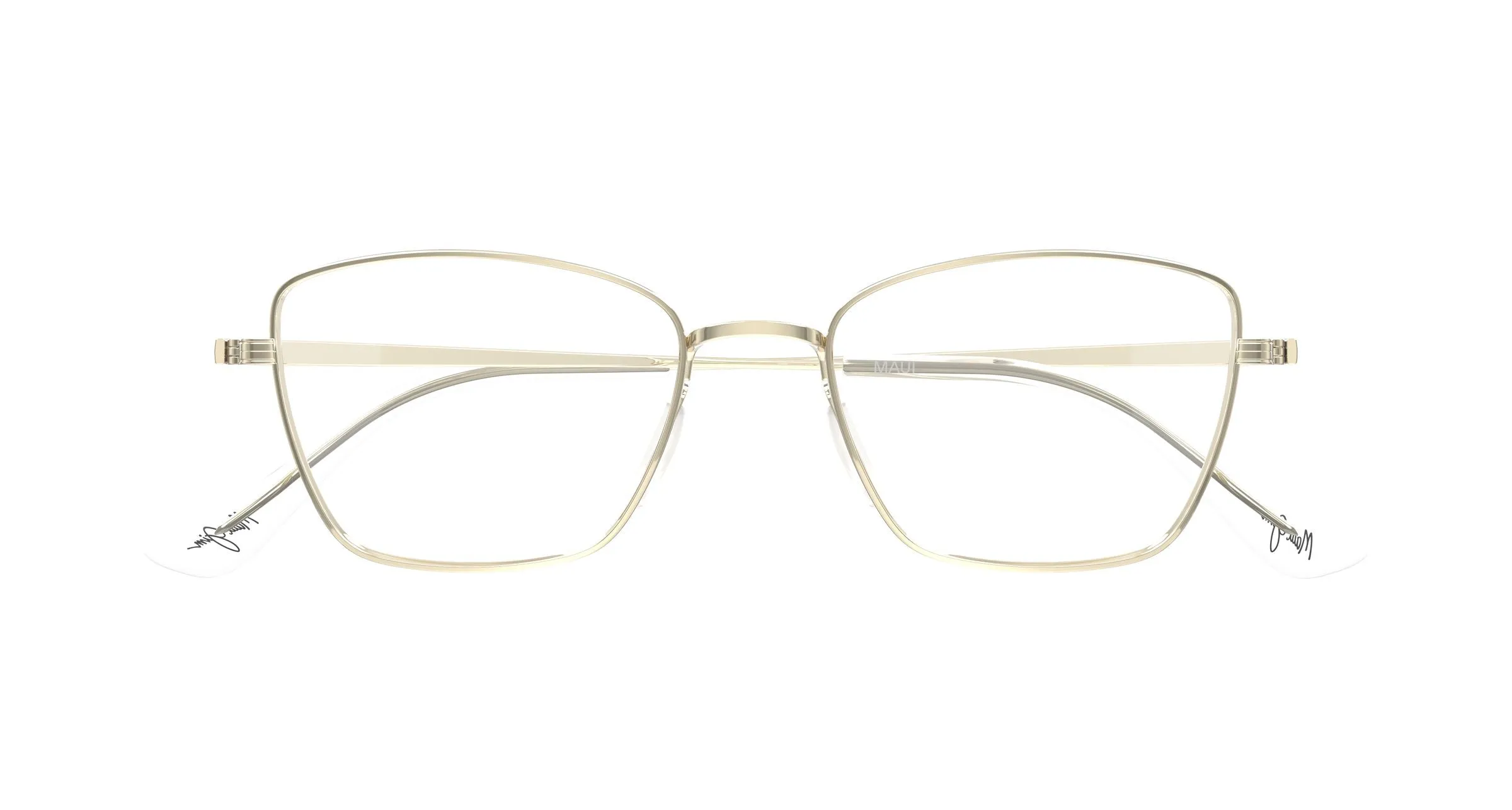 Maui Jim MJ2185O 001 Montature da vista Titanio Oro Trasparente Cat Eye - immagine 2