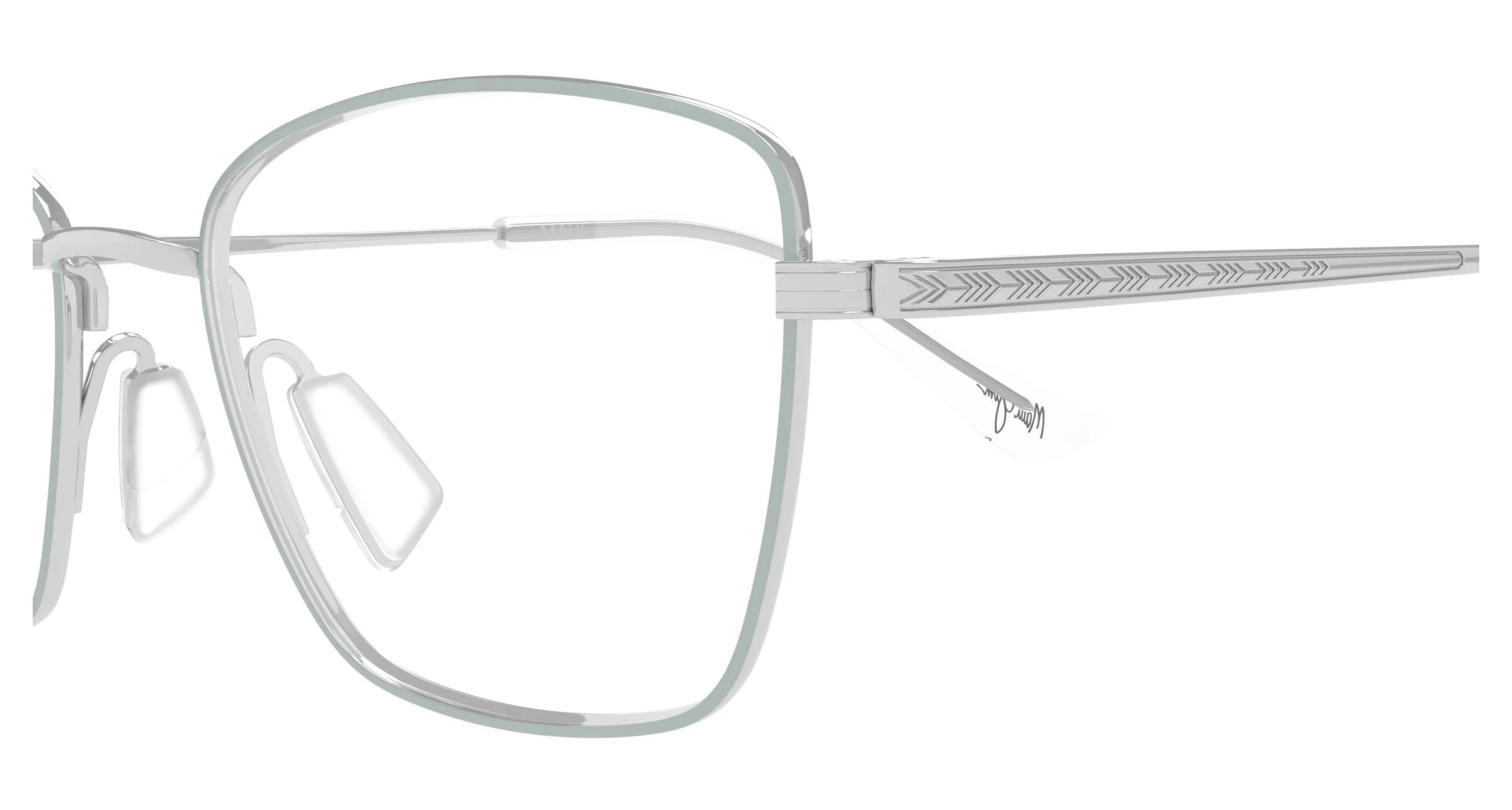 Maui Jim MJ2184O 004 Montature da vista Titanio Argento Trasparente Cat Eye - immagine 3