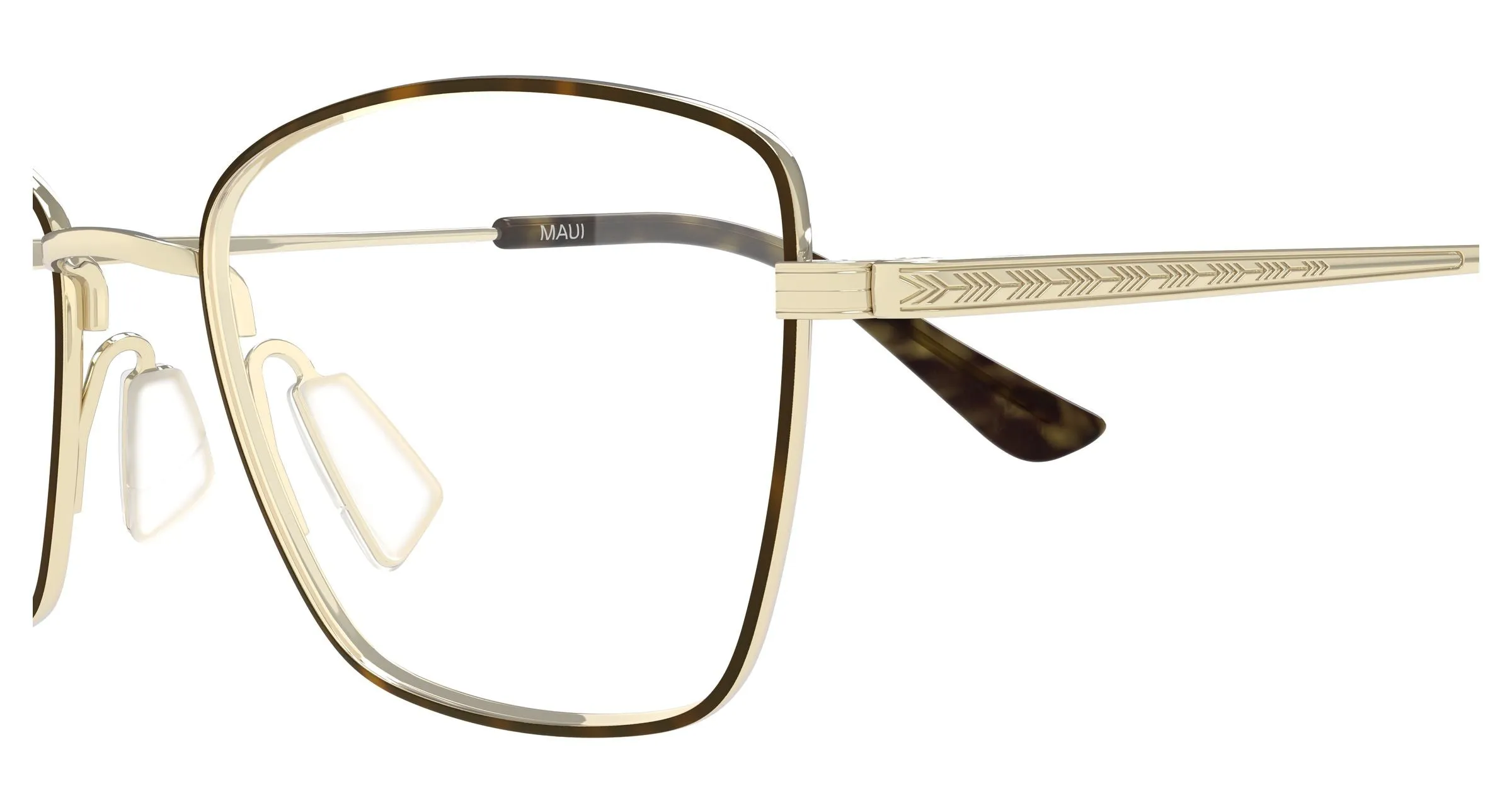 Maui Jim MJ2184O 003 Montature da vista Titanio Oro Trasparente Cat Eye - immagine 3
