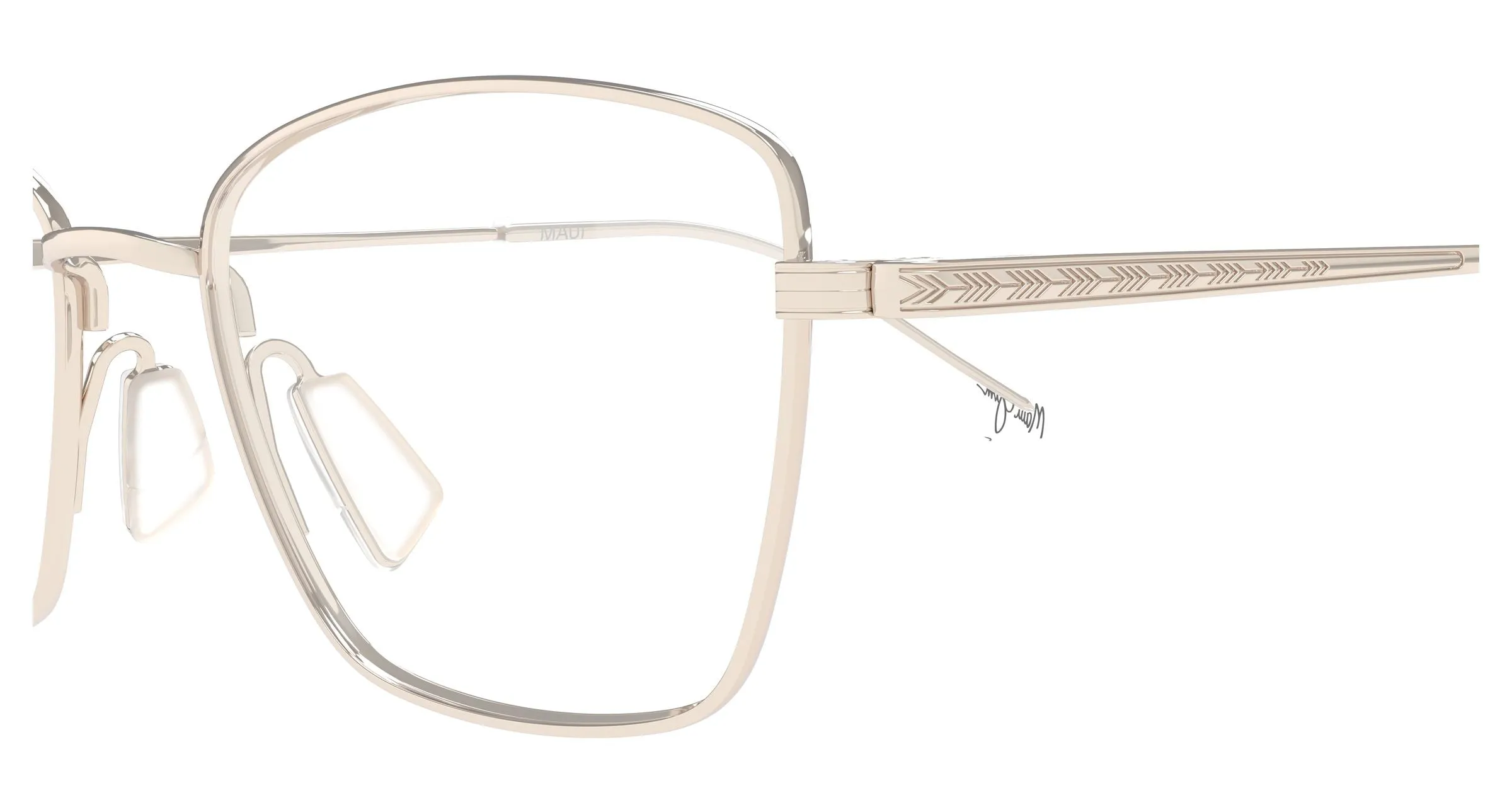Maui Jim MJ2184O 002 Montature da vista Titanio Rosa Trasparente Cat Eye - immagine 3