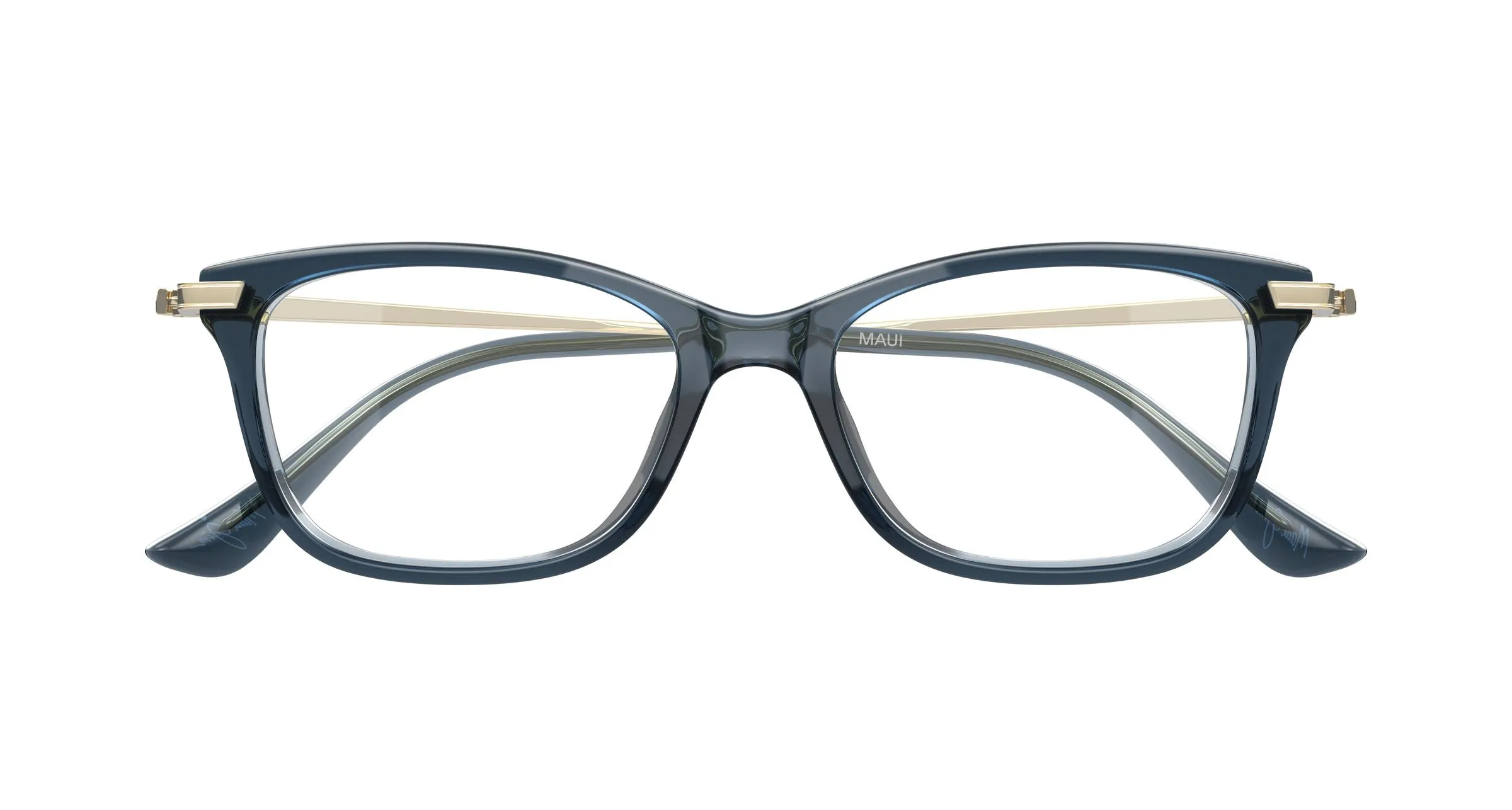 Maui Jim MJ2182O 003 Montature da vista Acetato Grigio Trasparente Squadrata - immagine 2