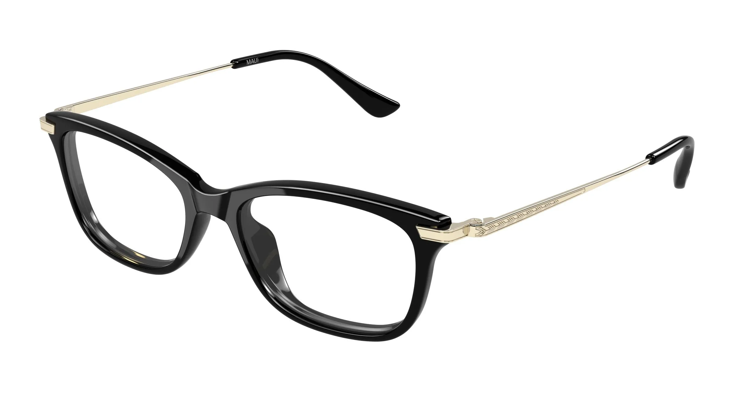 Maui Jim MJ2182O 001 Montature da vista Acetato Nero Trasparente Squadrata - immagine 1