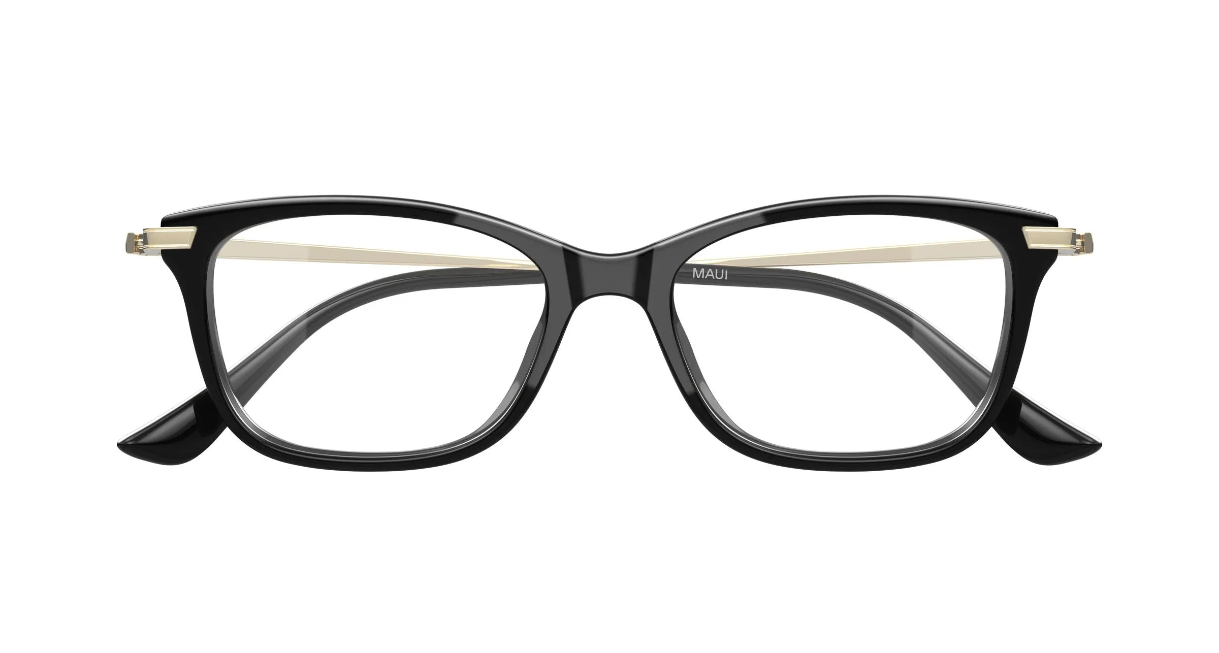 Maui Jim MJ2182O 001 Montature da vista Acetato Nero Trasparente Squadrata - immagine 2