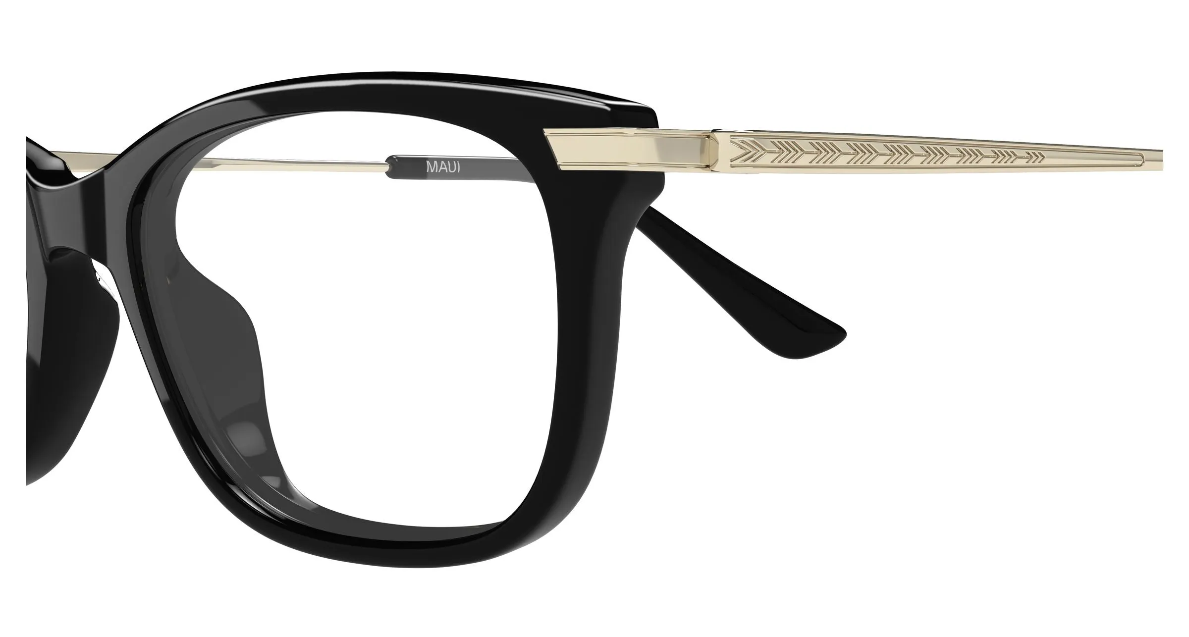 Maui Jim MJ2182O 001 Montature da vista Acetato Nero Trasparente Squadrata - immagine 3
