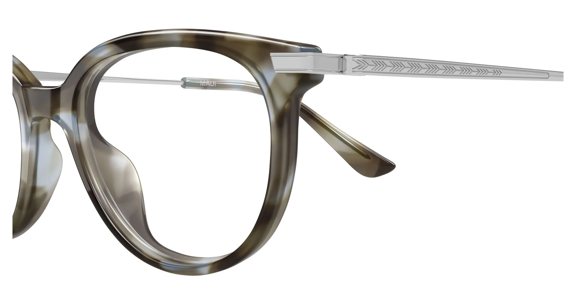 Maui Jim MJ2181O 004 Montature da vista Acetato Verde Trasparente Cat Eye - immagine 3