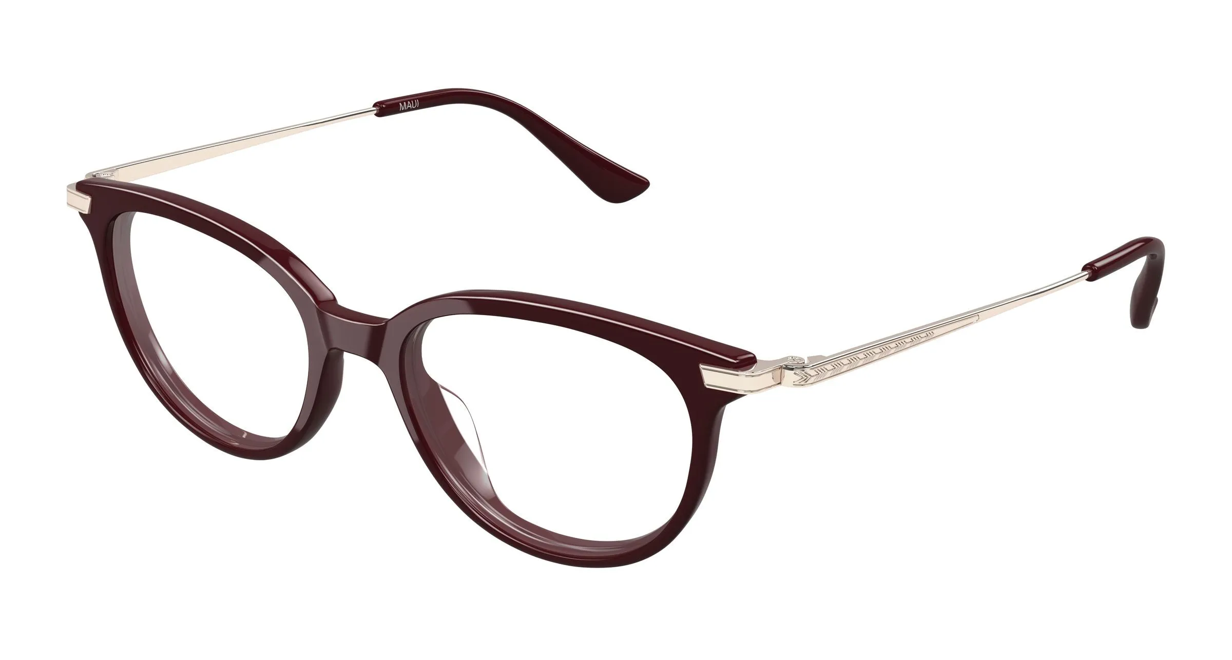 Maui Jim MJ2181O 002 Montature da vista Acetato Bordeaux Trasparente Cat Eye - immagine 1