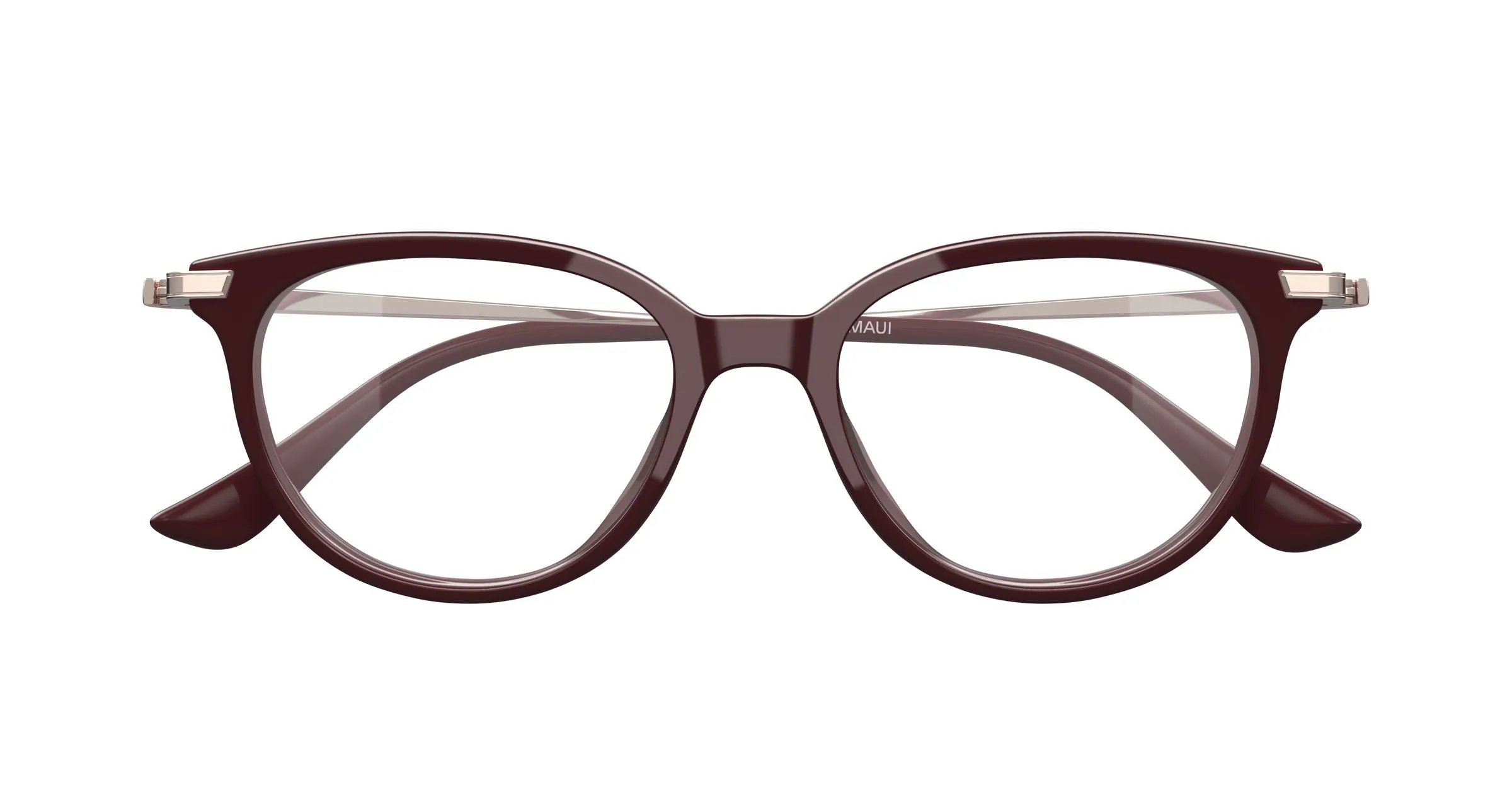 Maui Jim MJ2181O 002 Montature da vista Acetato Bordeaux Trasparente Cat Eye - immagine 2