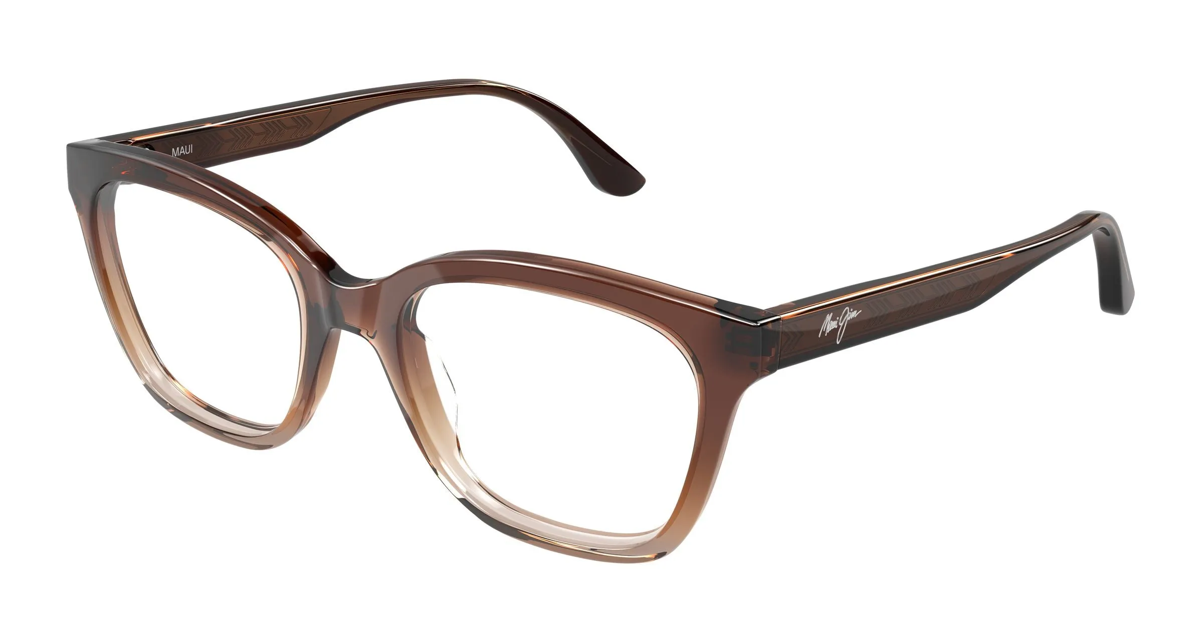 Maui Jim MJ2180O 004 Montature da vista Acetato Marrone Trasparente Cat Eye - immagine 1