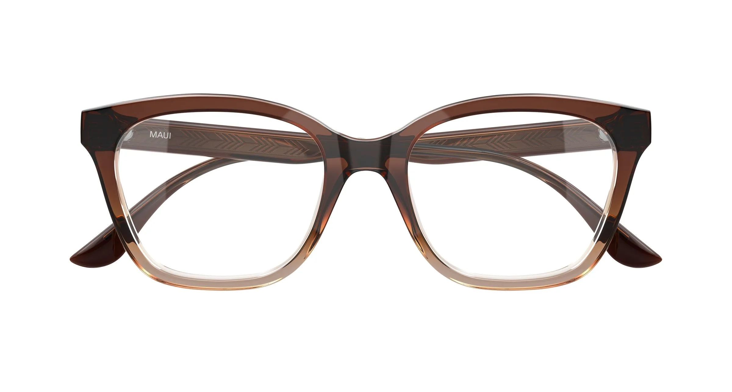 Maui Jim MJ2180O 004 Montature da vista Acetato Marrone Trasparente Cat Eye - immagine 2