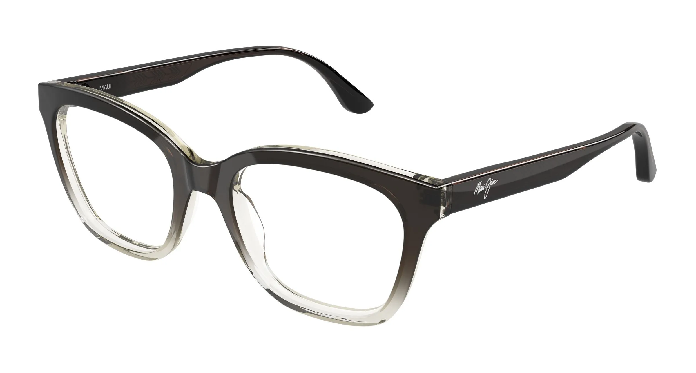 Maui Jim MJ2180O 002 Montature da vista Acetato Marrone Trasparente Cat Eye - immagine 1