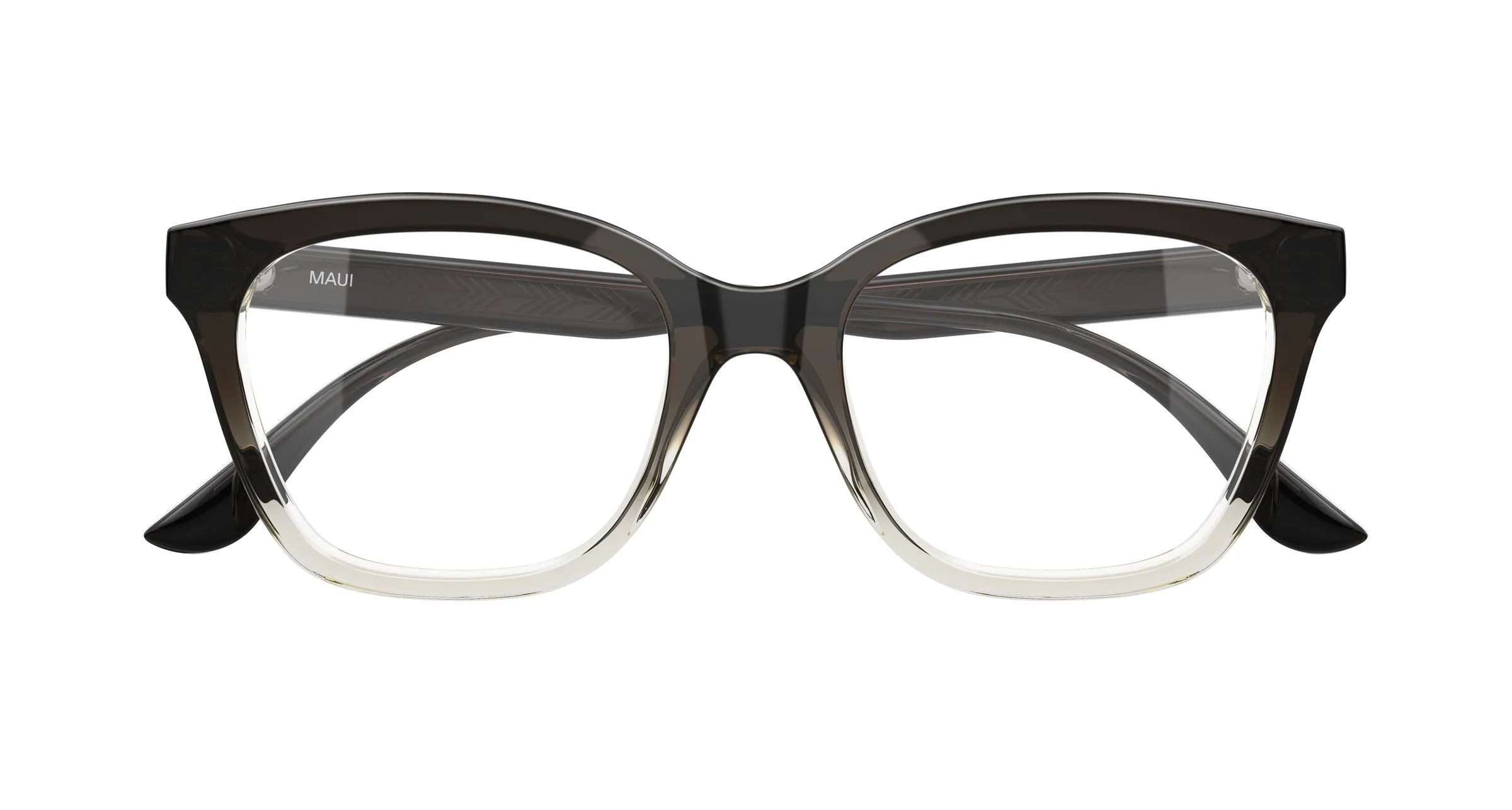 Maui Jim MJ2180O 002 Montature da vista Acetato Marrone Trasparente Cat Eye - immagine 2