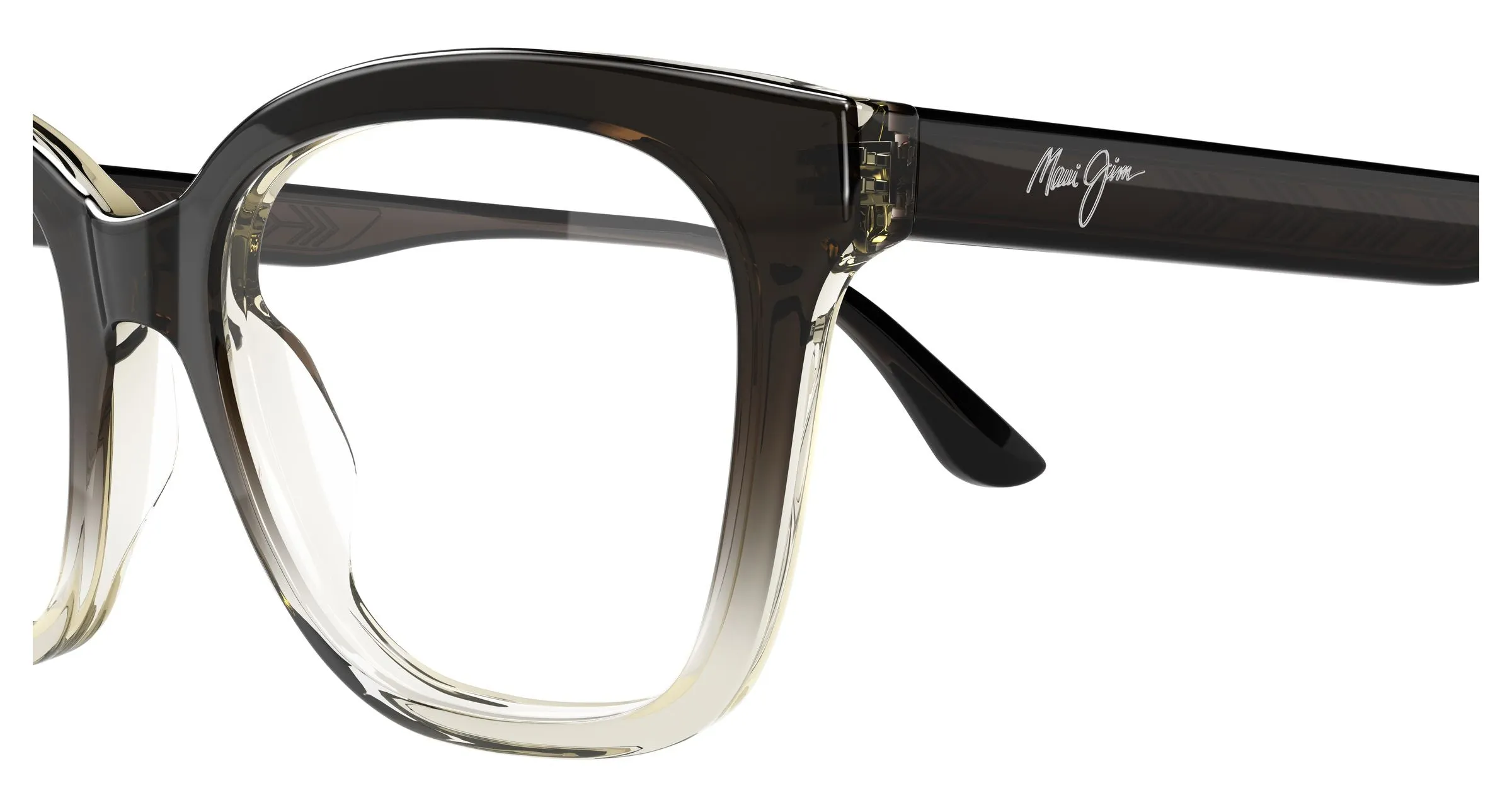 Maui Jim MJ2180O 002 Montature da vista Acetato Marrone Trasparente Cat Eye - immagine 3