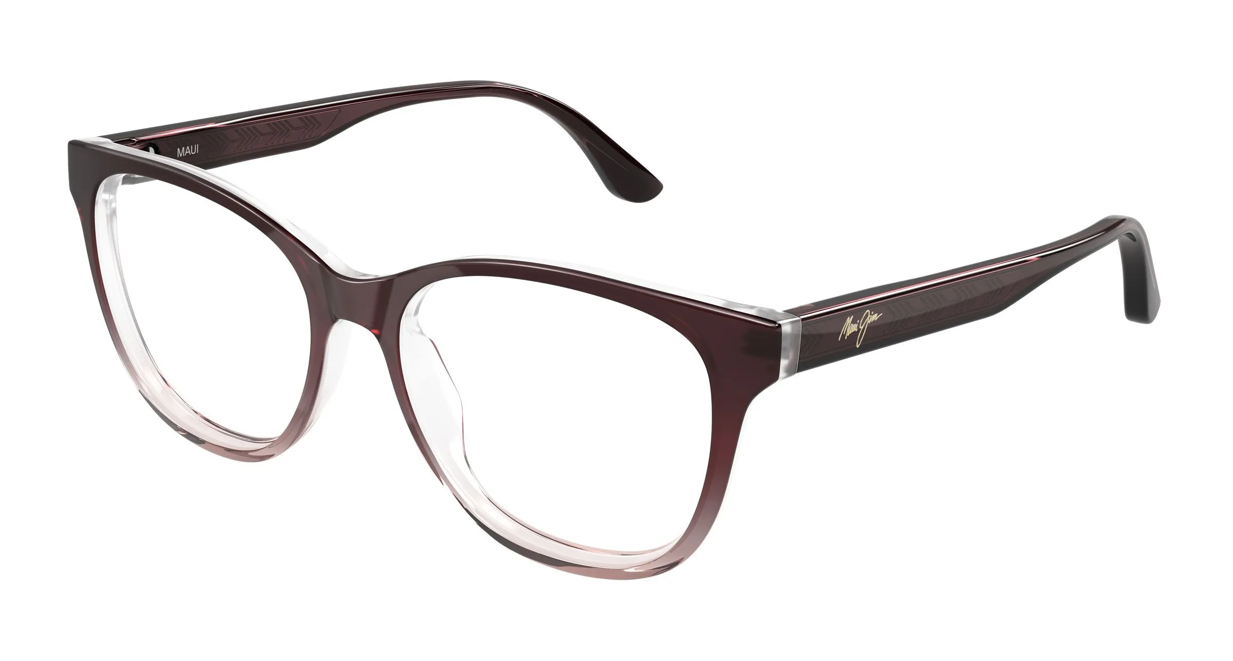 Maui Jim MJ2179O 004 Montature da vista Acetato Bordeaux Trasparente Cat Eye - immagine 1