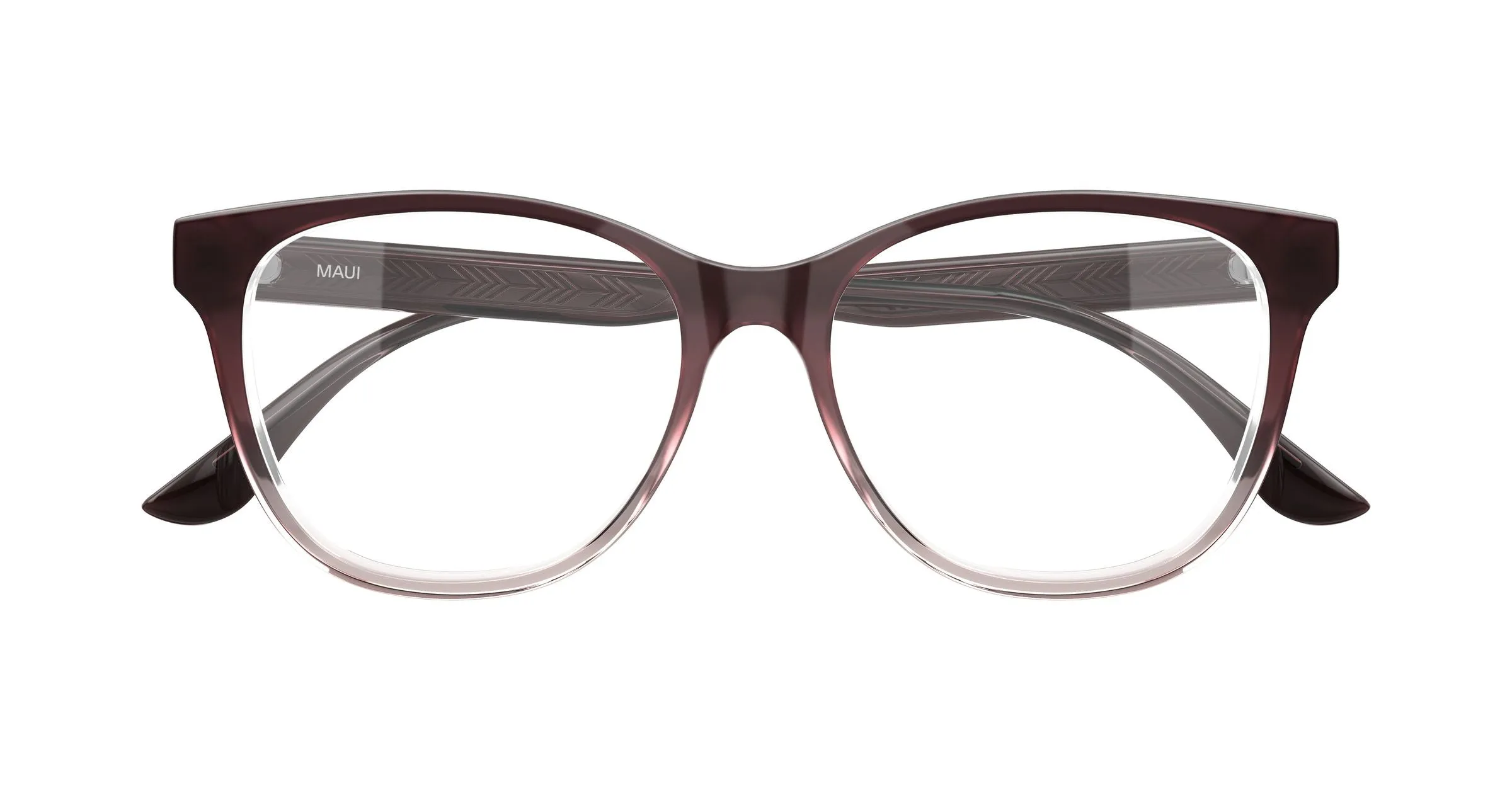 Maui Jim MJ2179O 004 Montature da vista Acetato Bordeaux Trasparente Cat Eye - immagine 2