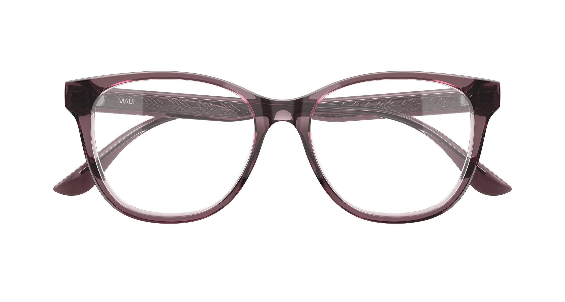 Maui Jim MJ2179O 002 Montature da vista Acetato Bordeaux Trasparente Cat Eye - immagine 2