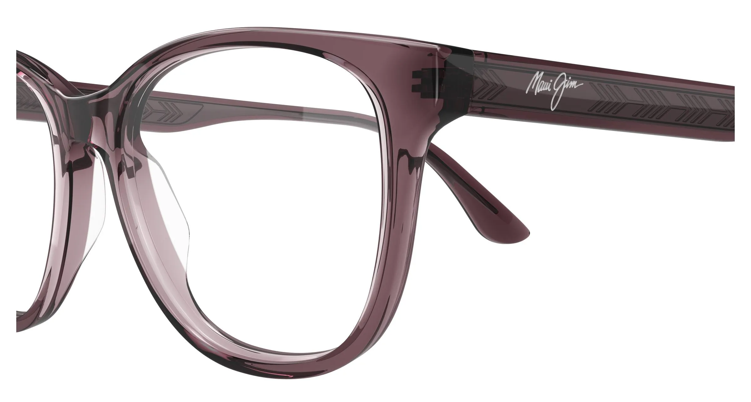 Maui Jim MJ2179O 002 Montature da vista Acetato Bordeaux Trasparente Cat Eye - immagine 3
