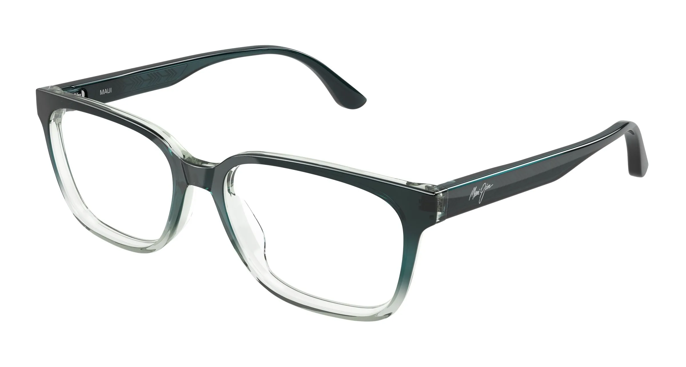 Maui Jim MJ2178O 003 Montature da vista Acetato Verde Trasparente Squadrata - immagine 1