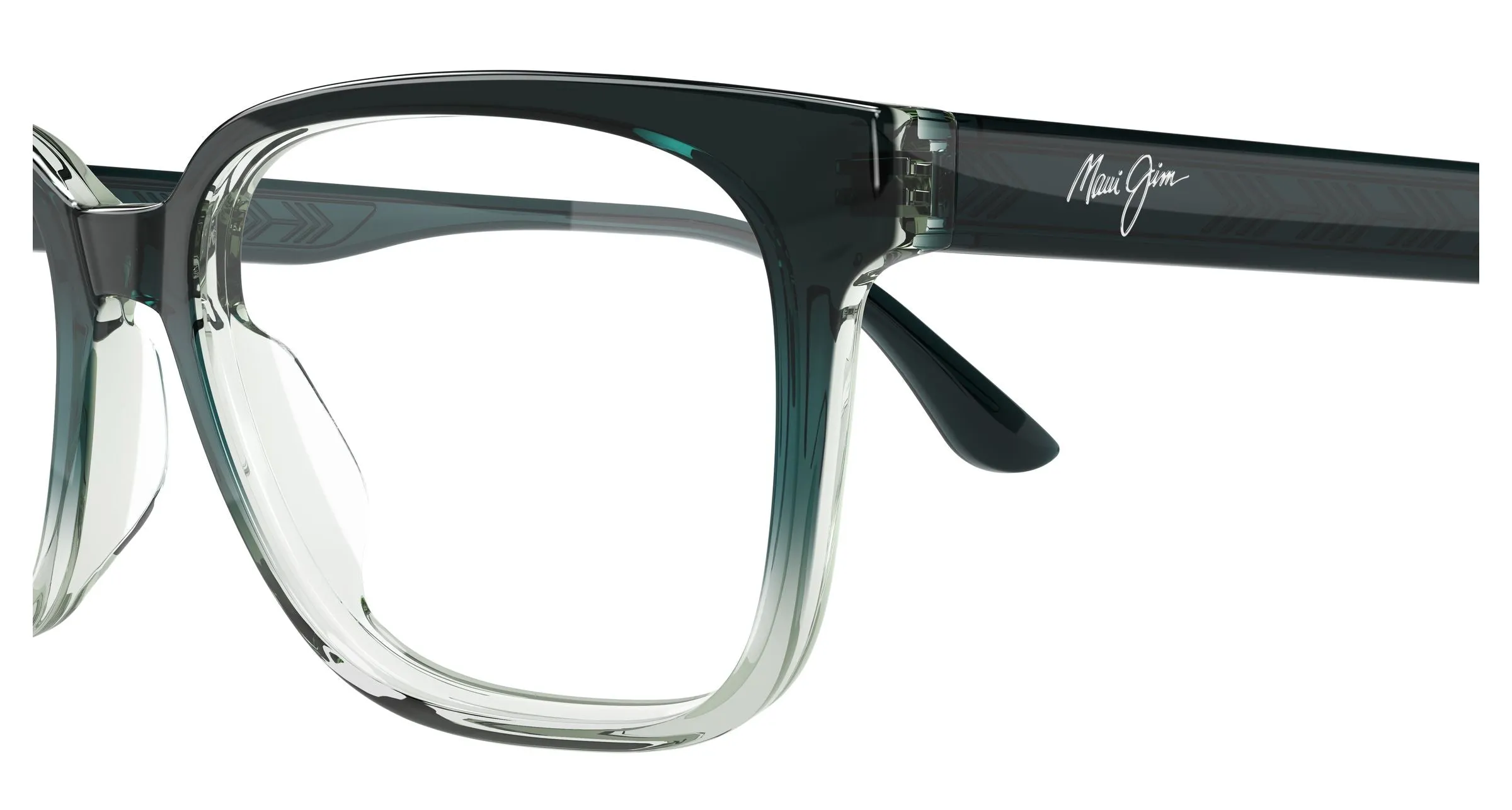 Maui Jim MJ2178O 003 Montature da vista Acetato Verde Trasparente Squadrata - immagine 3