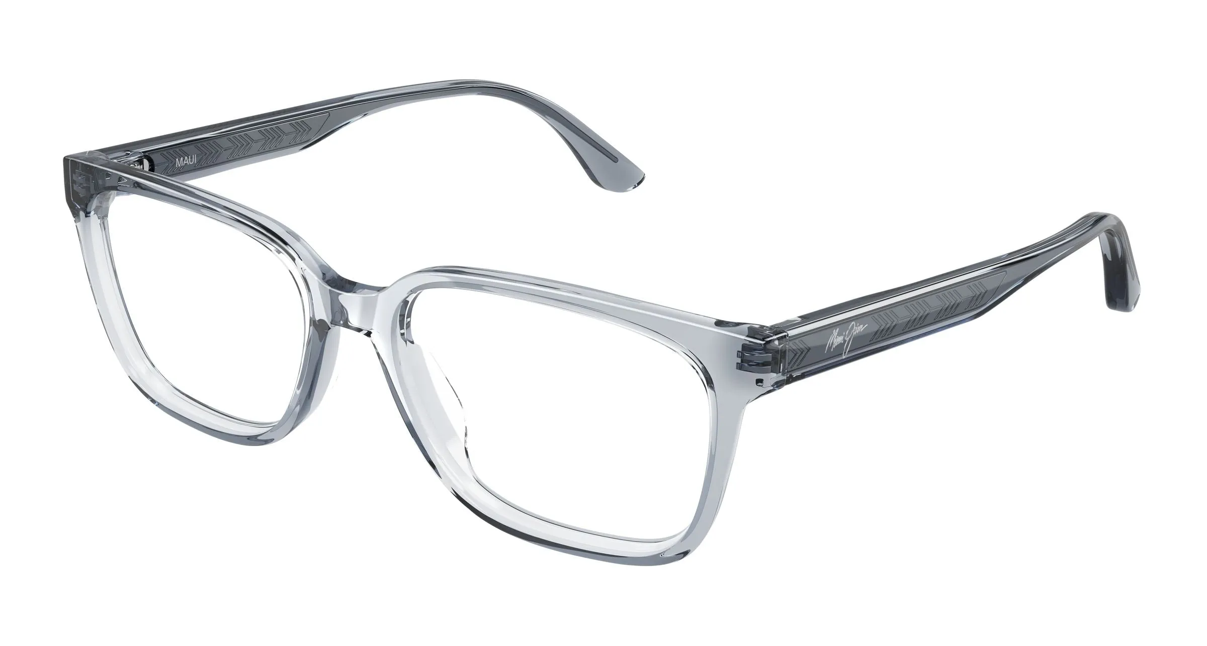 Maui Jim MJ2178O 001 Montature da vista Acetato Grigio Trasparente Squadrata - immagine 1