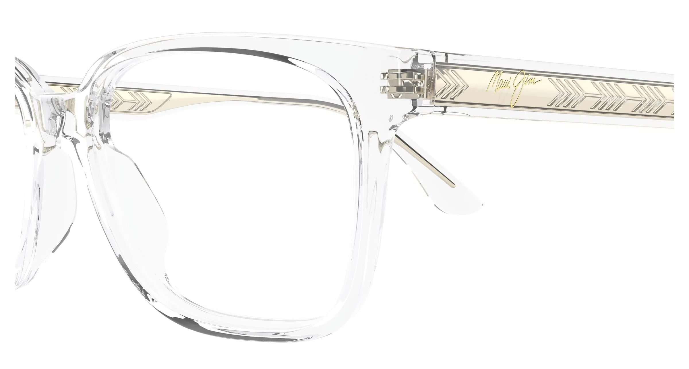 Maui Jim MJ2177O 002 Montature da vista Acetato Cristallo Trasparente Squadrata - immagine 3