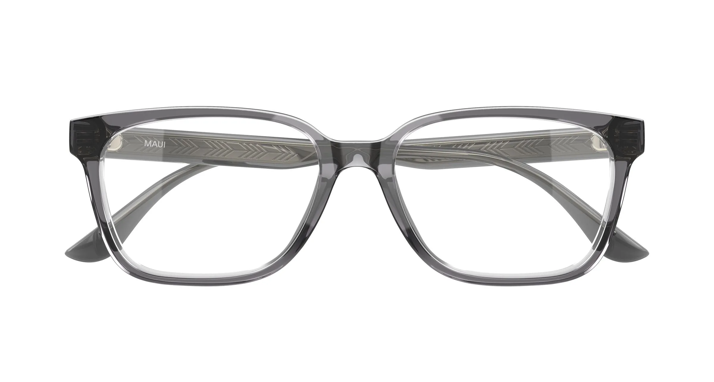 Maui Jim MJ2177O 001 Montature da vista Acetato Grigio Trasparente Squadrata - immagine 2