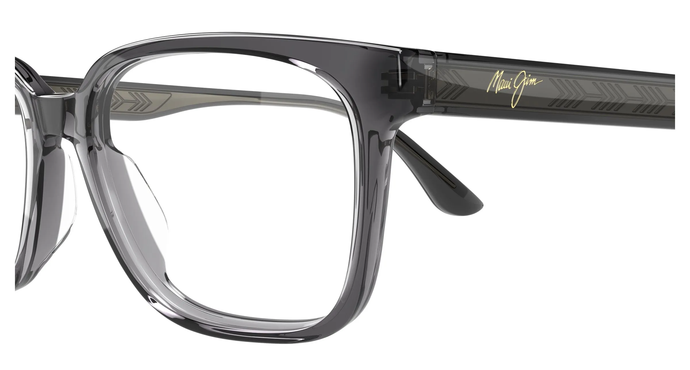 Maui Jim MJ2177O 001 Montature da vista Acetato Grigio Trasparente Squadrata - immagine 3