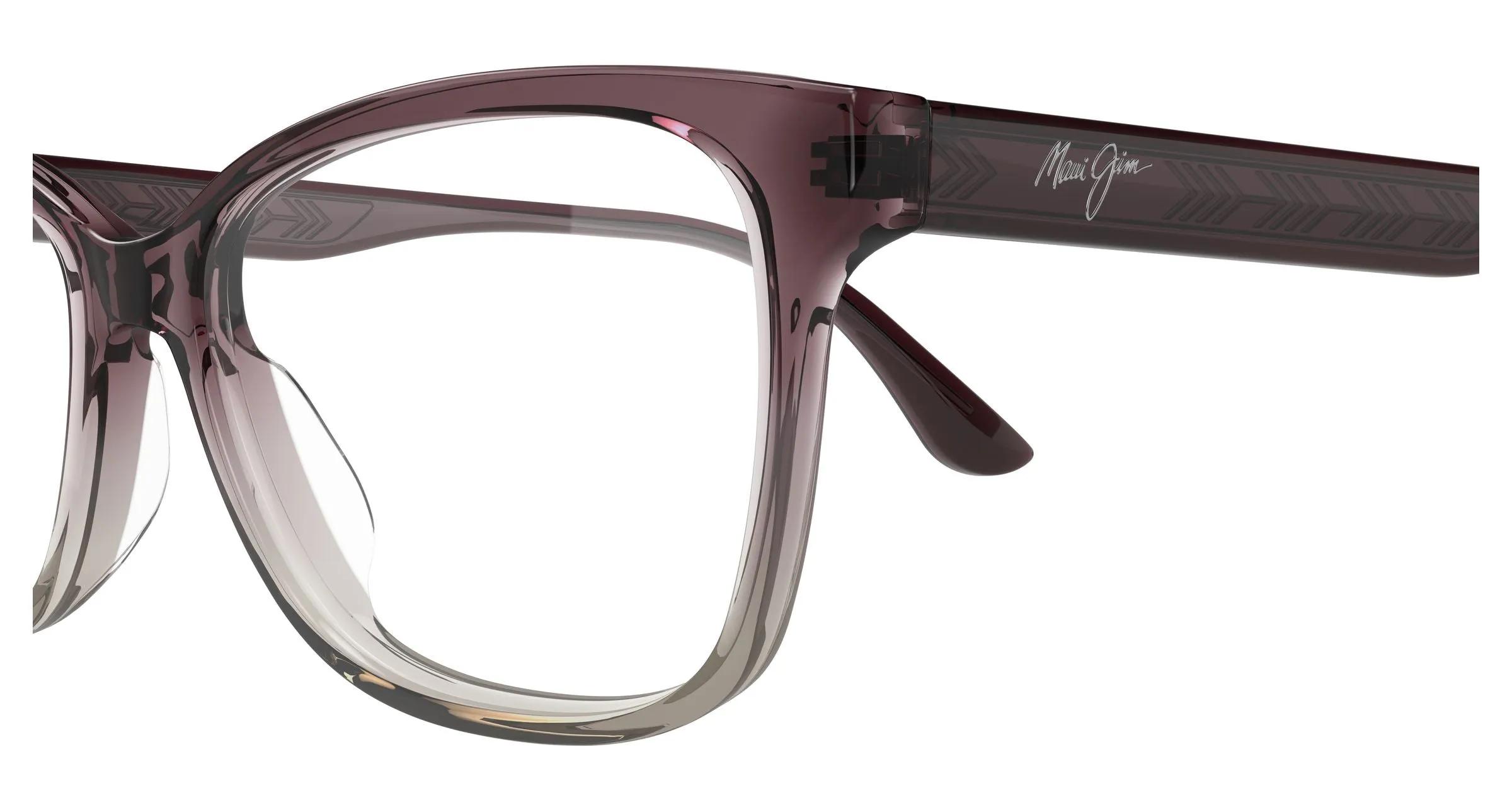Maui Jim MJ2176O 004 Montature da vista Acetato Viola Trasparente Cat Eye - immagine 3