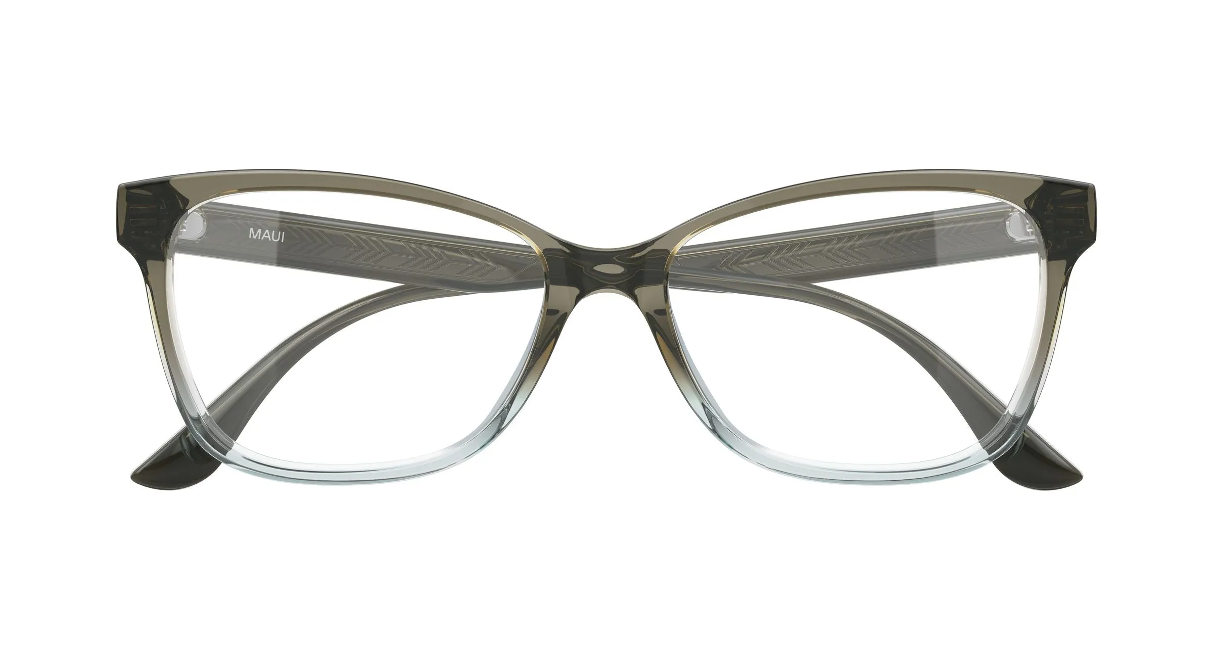 Maui Jim MJ2175O 003 Montature da vista Acetato Marrone Trasparente Cat Eye - immagine 2