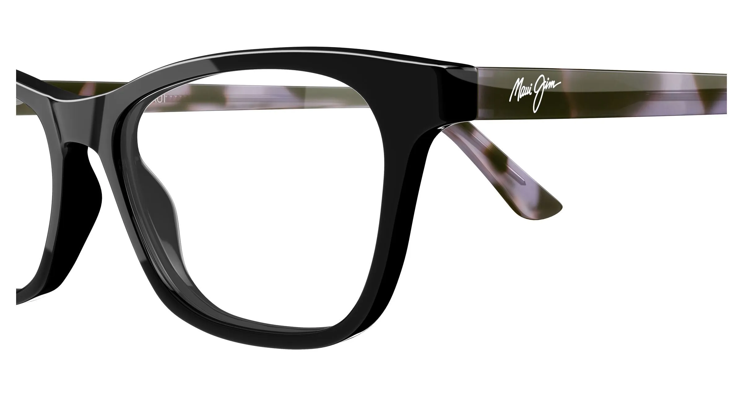 Maui Jim MJ2174O 004 Montature da vista Acetato Nero Trasparente Cat Eye - immagine 3