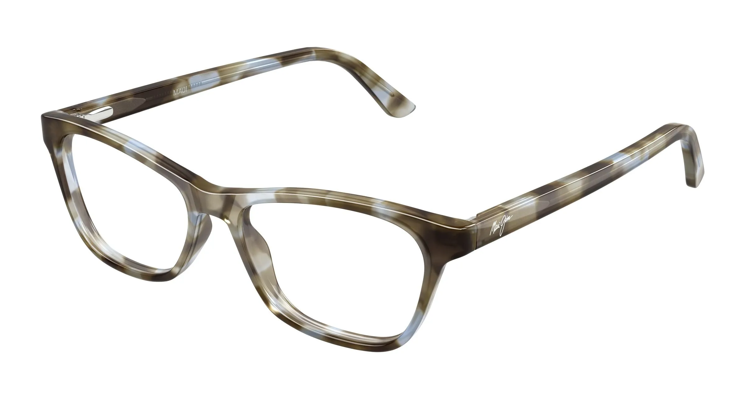Maui Jim MJ2174O 003 Montature da vista Acetato Verde Trasparente Cat Eye - immagine 1