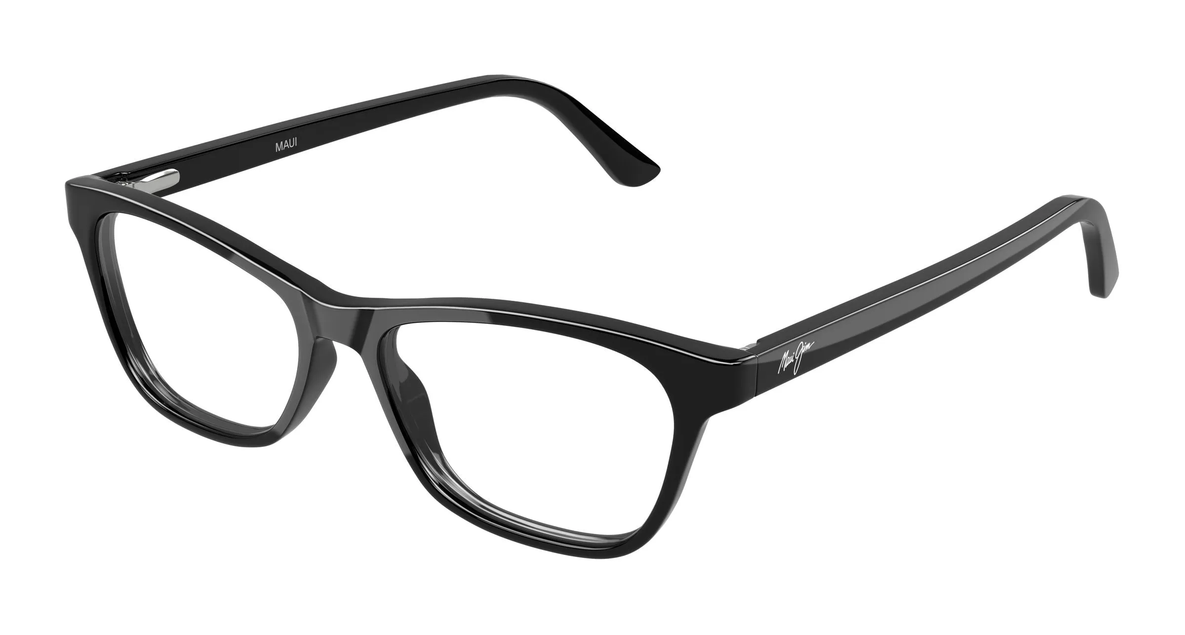 Maui Jim MJ2174O 001 Montature da vista Acetato Nero Trasparente Cat Eye - immagine 1