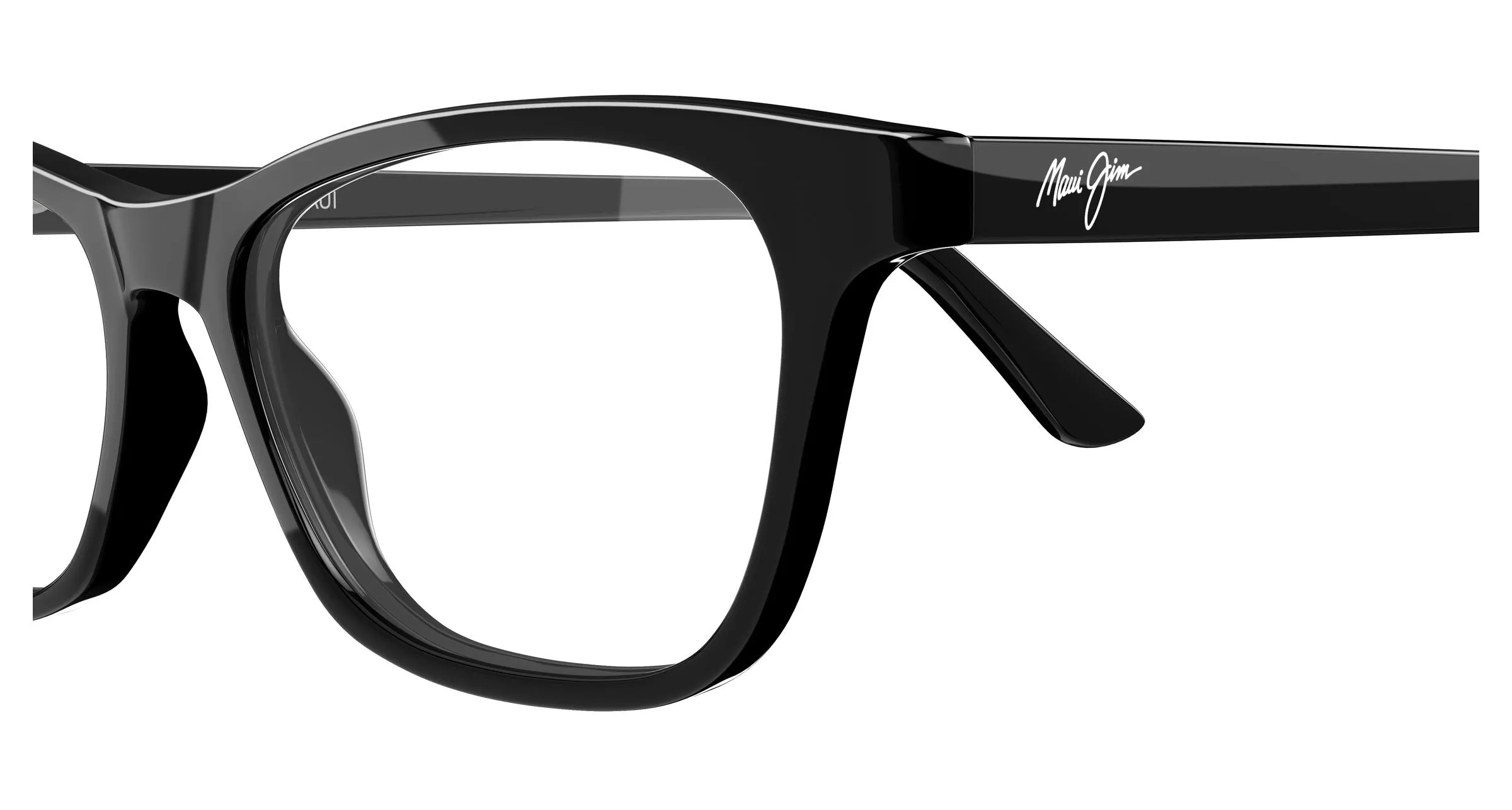 Maui Jim MJ2174O 001 Montature da vista Acetato Nero Trasparente Cat Eye - immagine 3