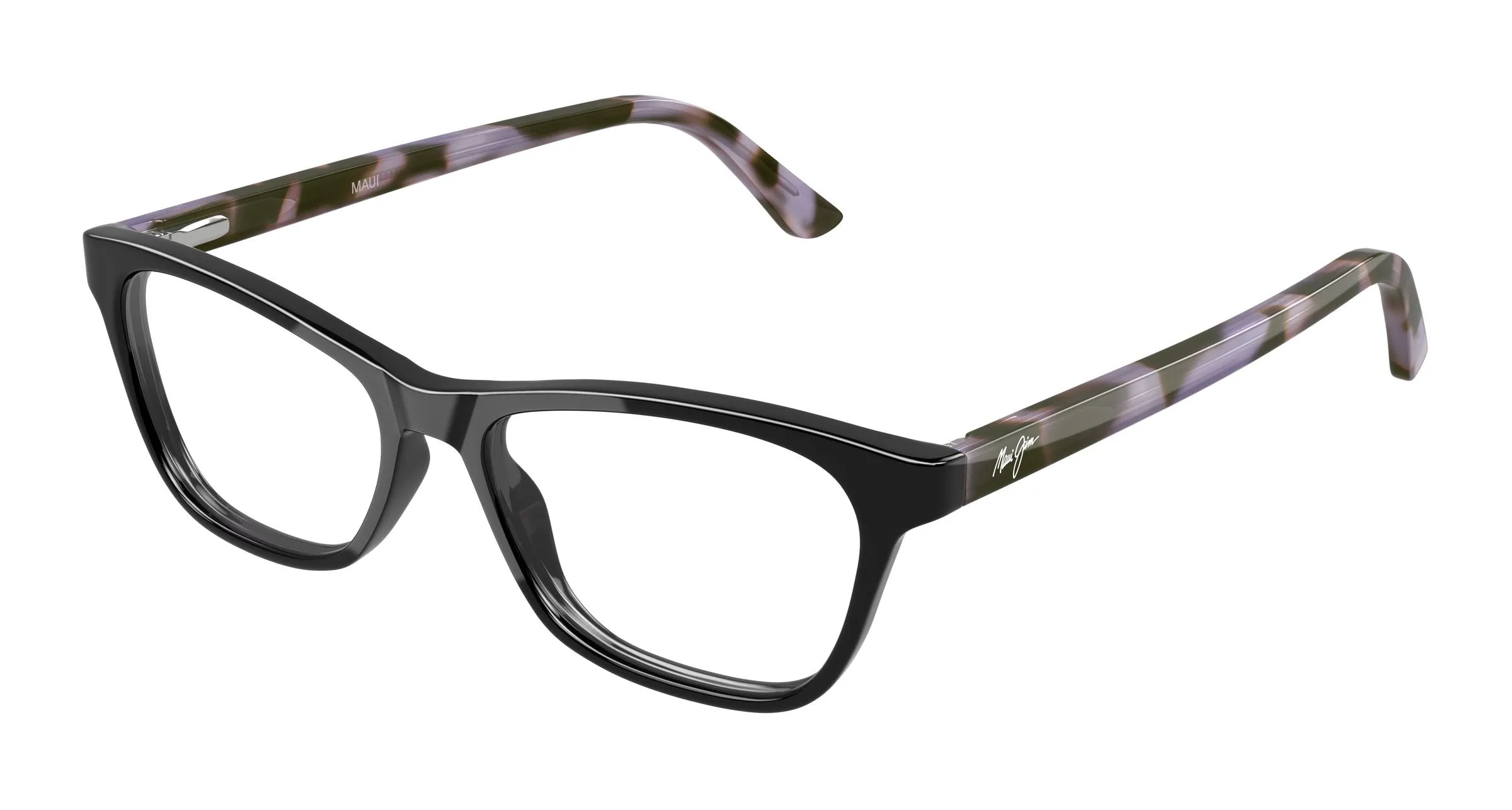 Maui Jim MJ2173O 002 Montature da vista Acetato Nero Trasparente Cat Eye - immagine 1