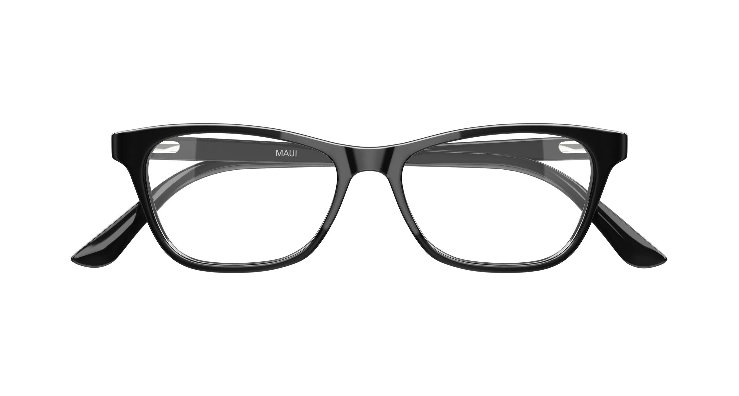 Maui Jim MJ2173O 001 Montature da vista Acetato Nero Trasparente Cat Eye - immagine 2