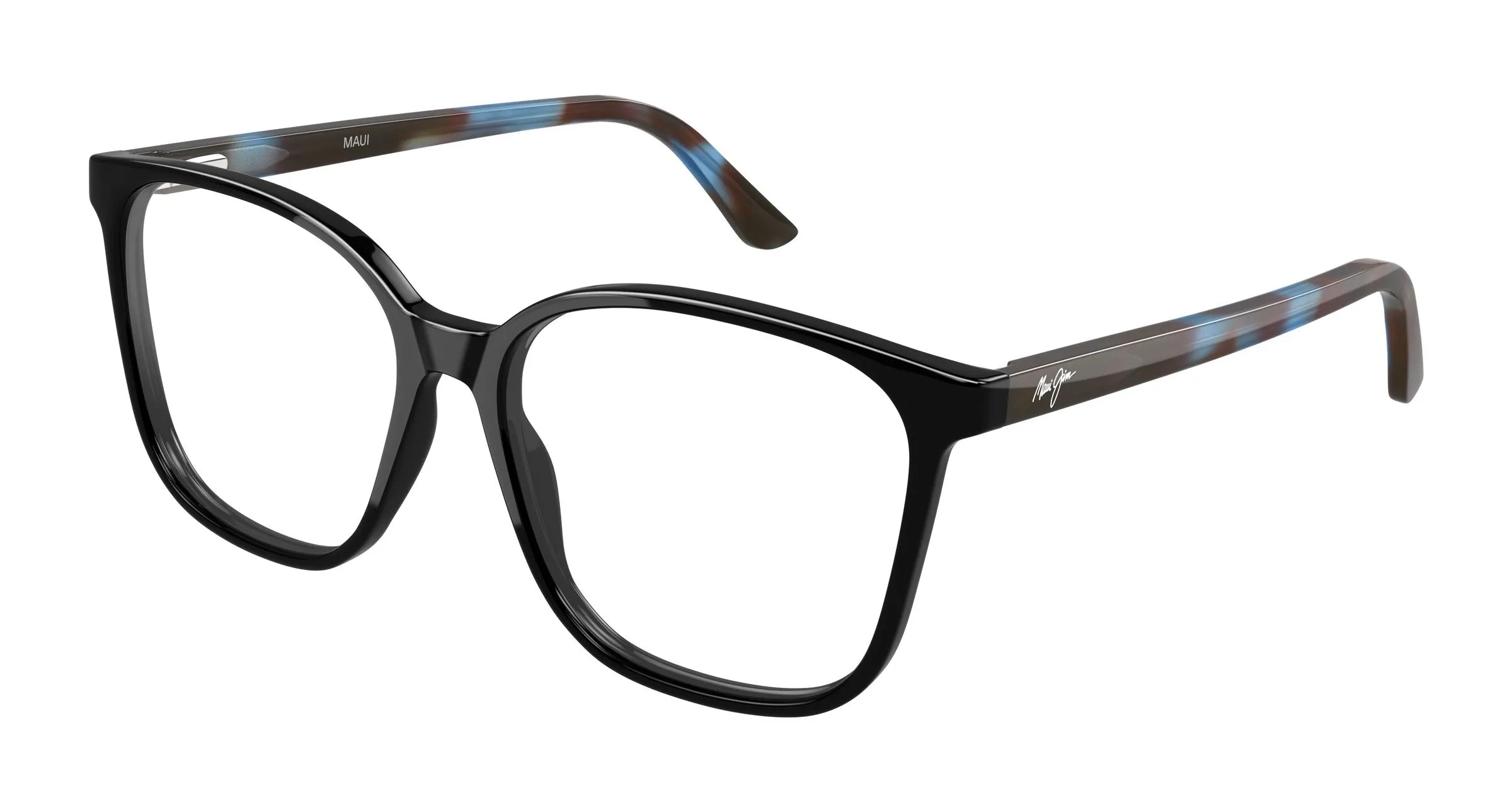 Maui Jim MJ2172O 004 Montature da vista Acetato Nero Trasparente Cat Eye - immagine 1