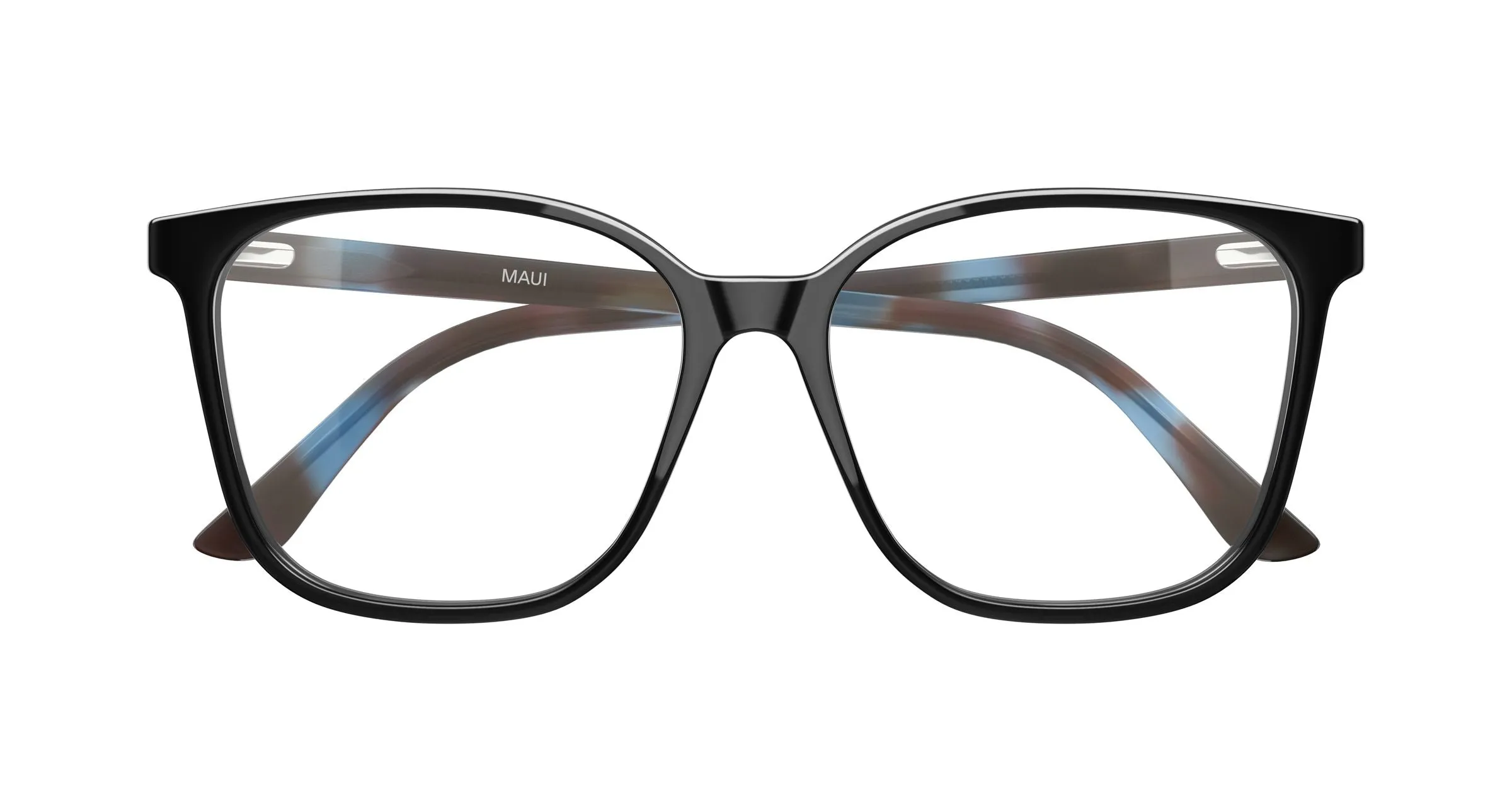 Maui Jim MJ2172O 004 Montature da vista Acetato Nero Trasparente Cat Eye - immagine 2