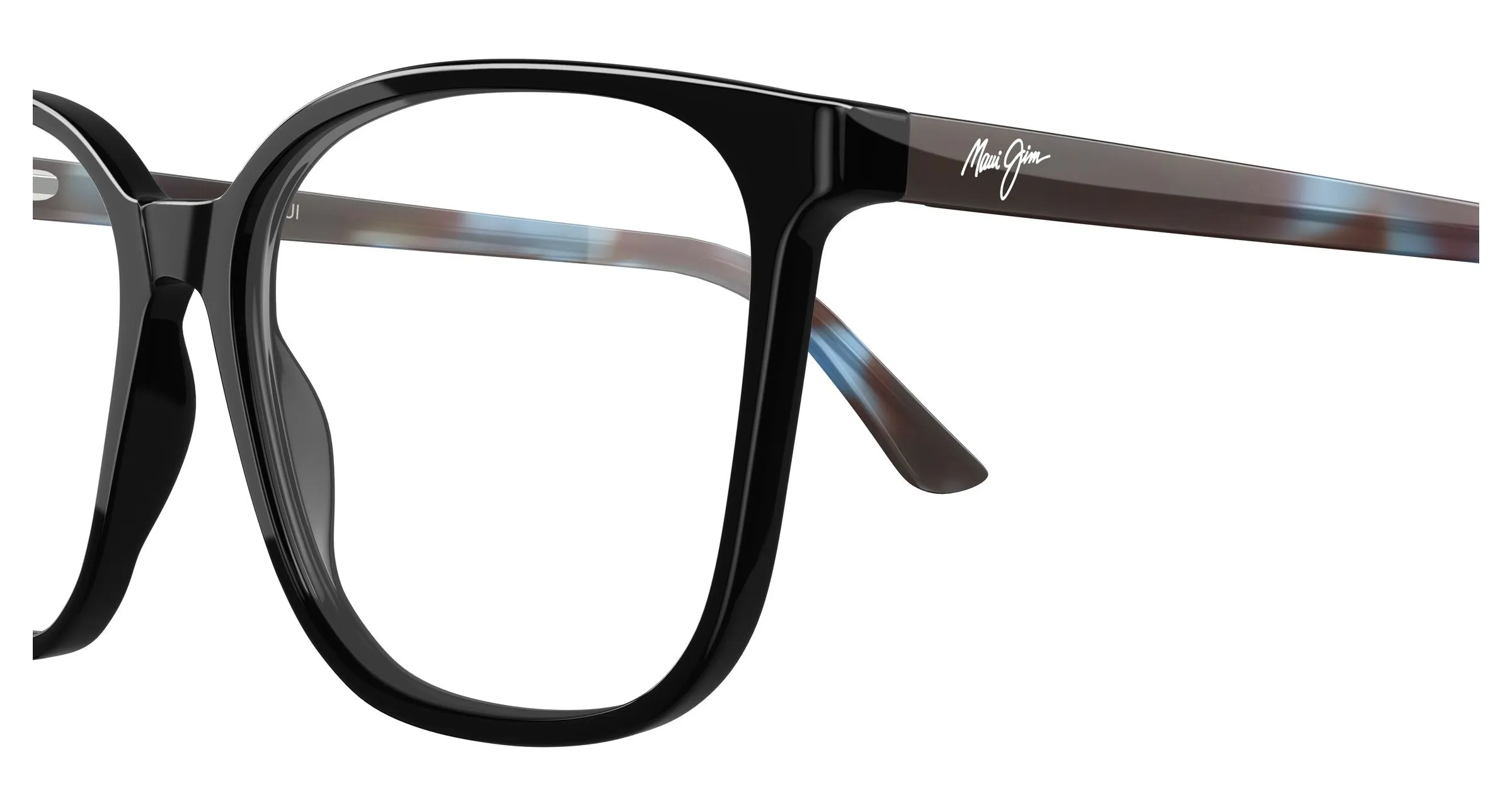 Maui Jim MJ2172O 004 Montature da vista Acetato Nero Trasparente Cat Eye - immagine 3